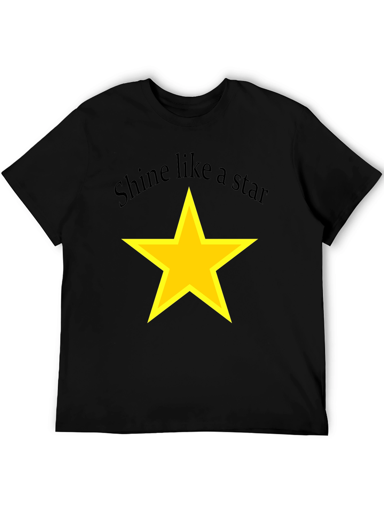 Shine Like a Star Black T-Shirt