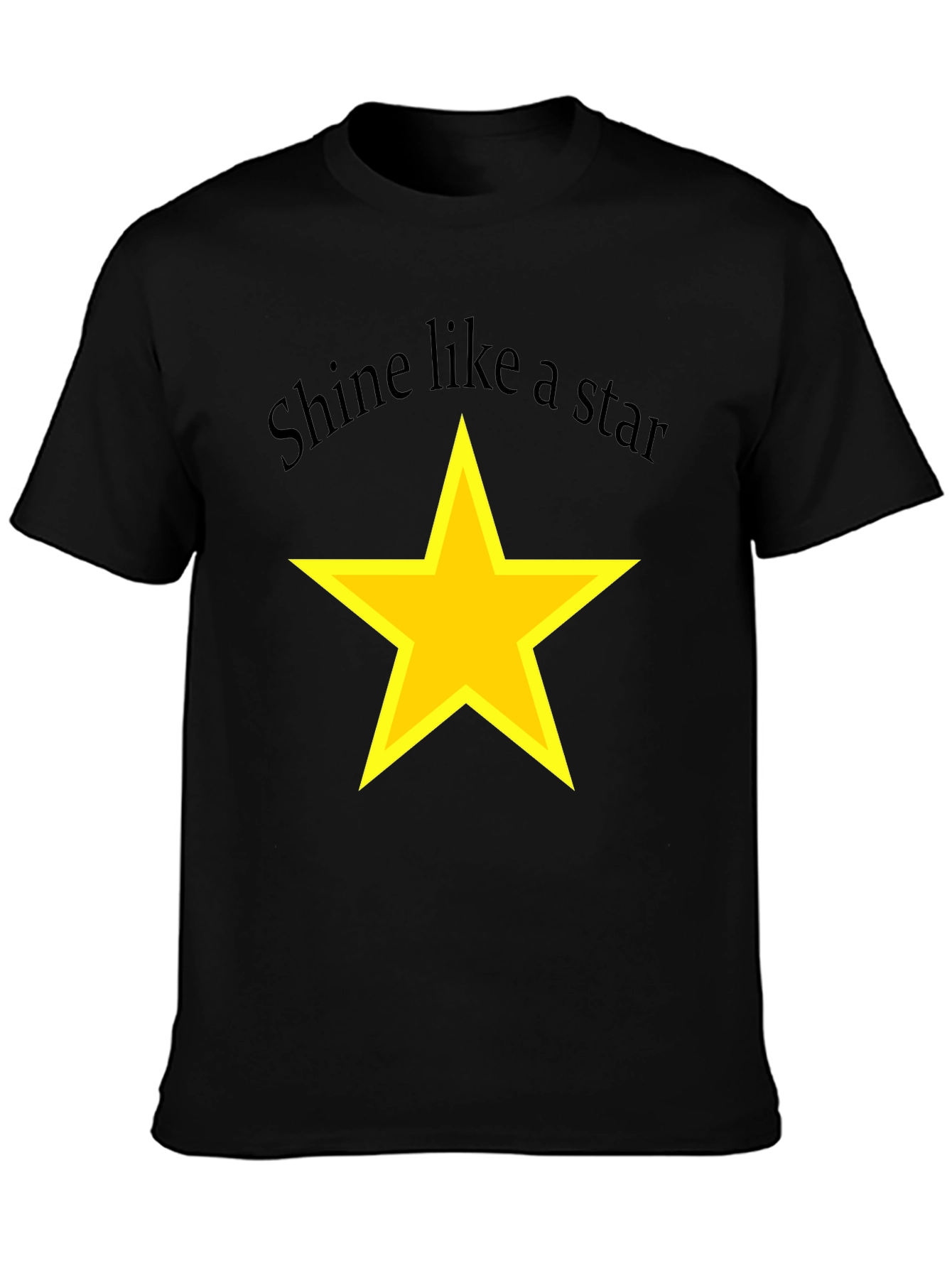 Shine Like a Star Black T-Shirt