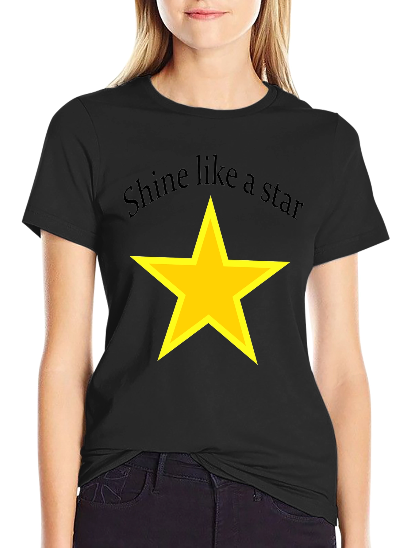 Shine Like a Star Black T-Shirt