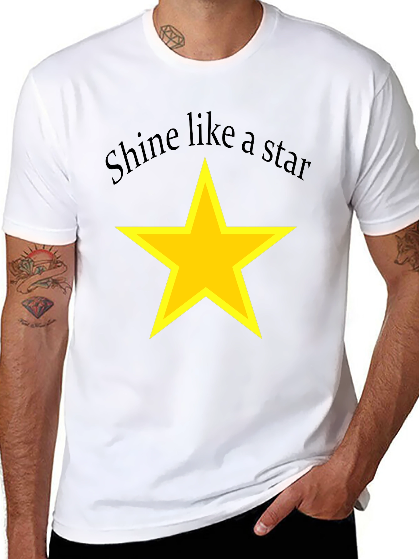 Shine Like a Star Black T-Shirt