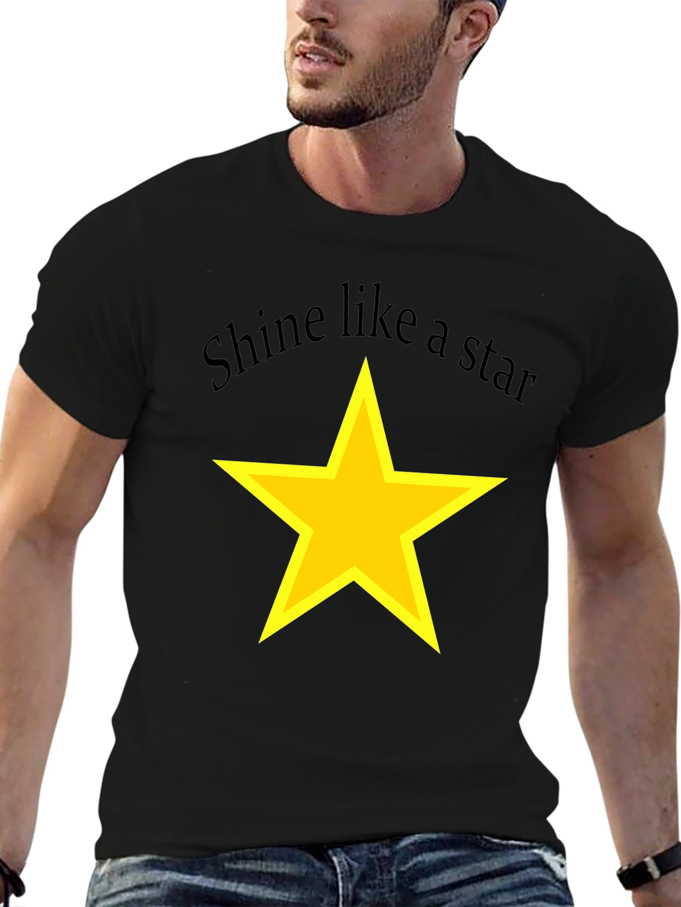 Shine Like a Star Black T-Shirt
