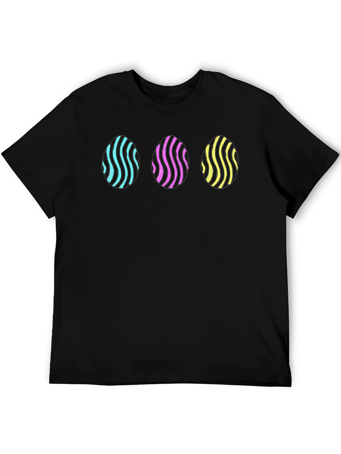 Abstract Graphic Tee - Stylish Mens Black T-Shirt