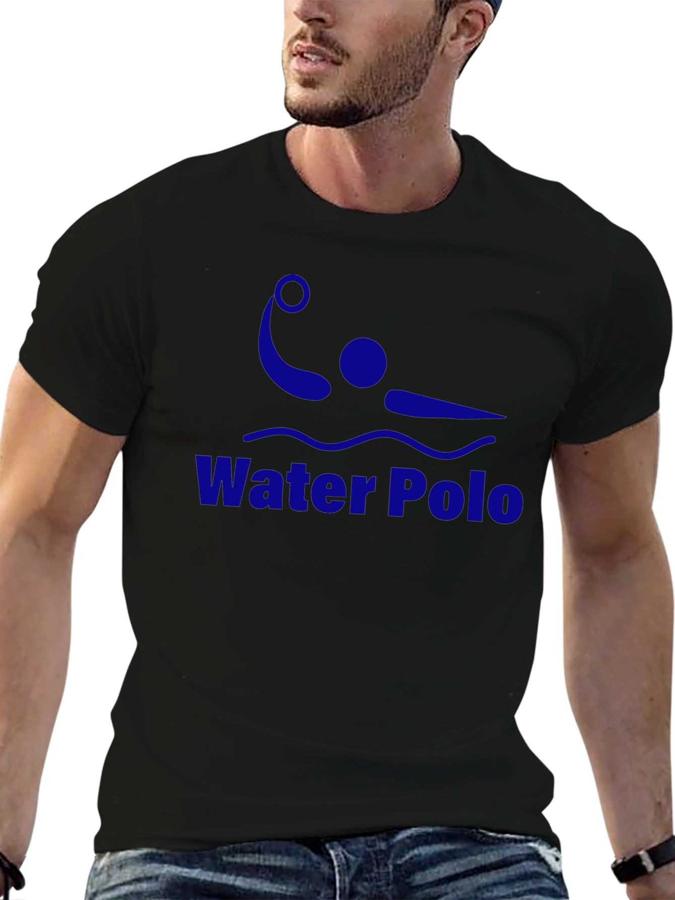 Water Polo Graphic T-Shirt - Black