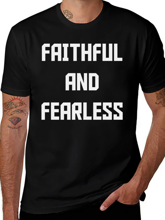 Faithful and Fearless Graphic Tee - Black