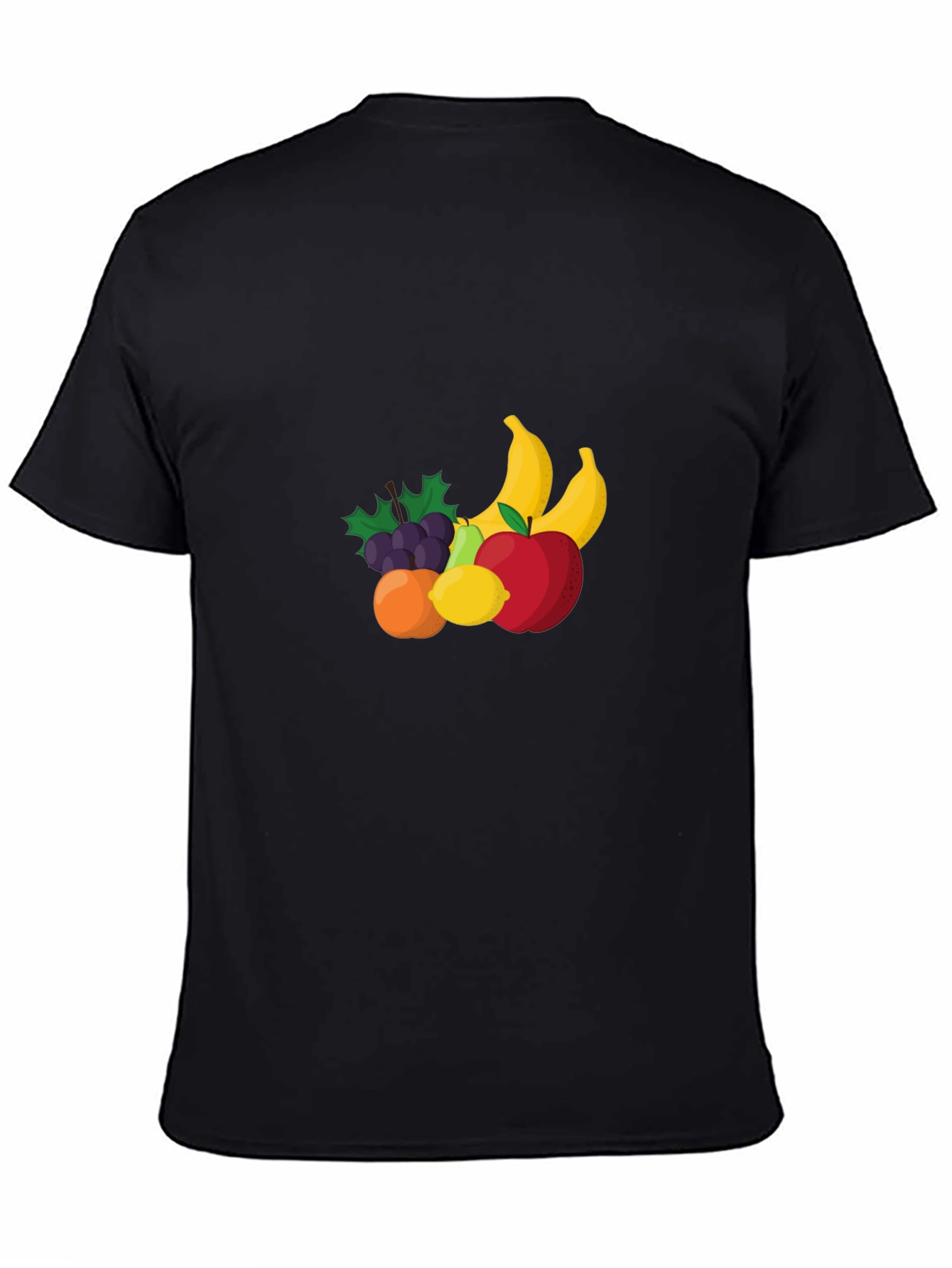 Fruit Design Black T-Shirt