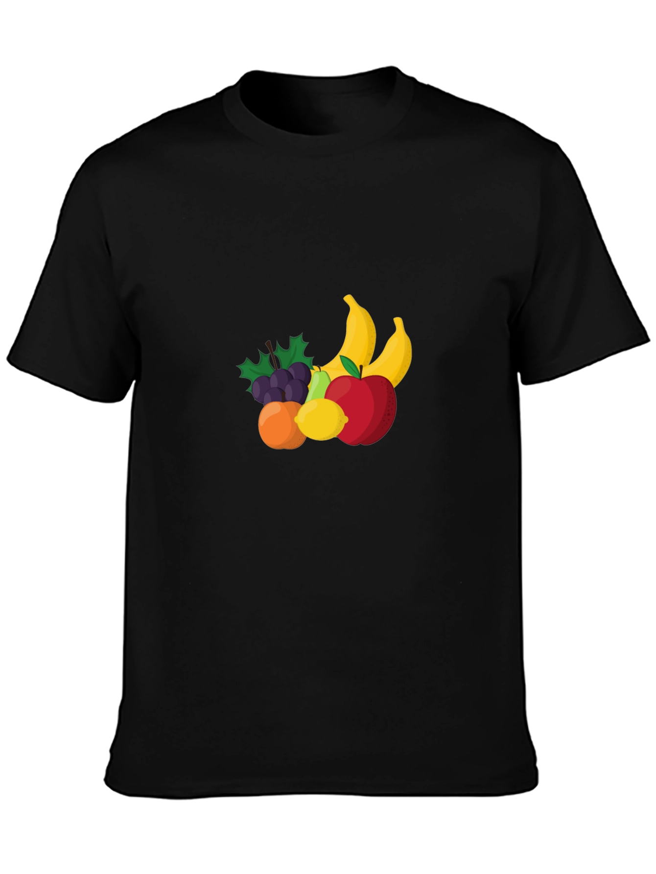 Fruit Design Black T-Shirt