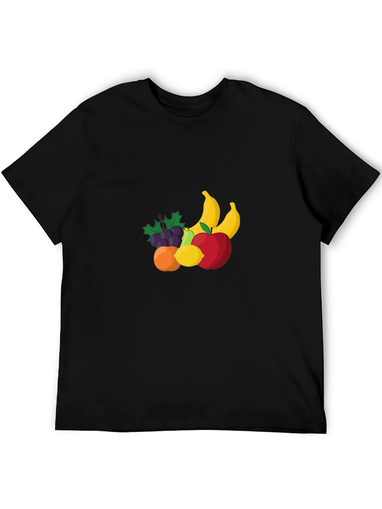 Fruit Design Black T-Shirt