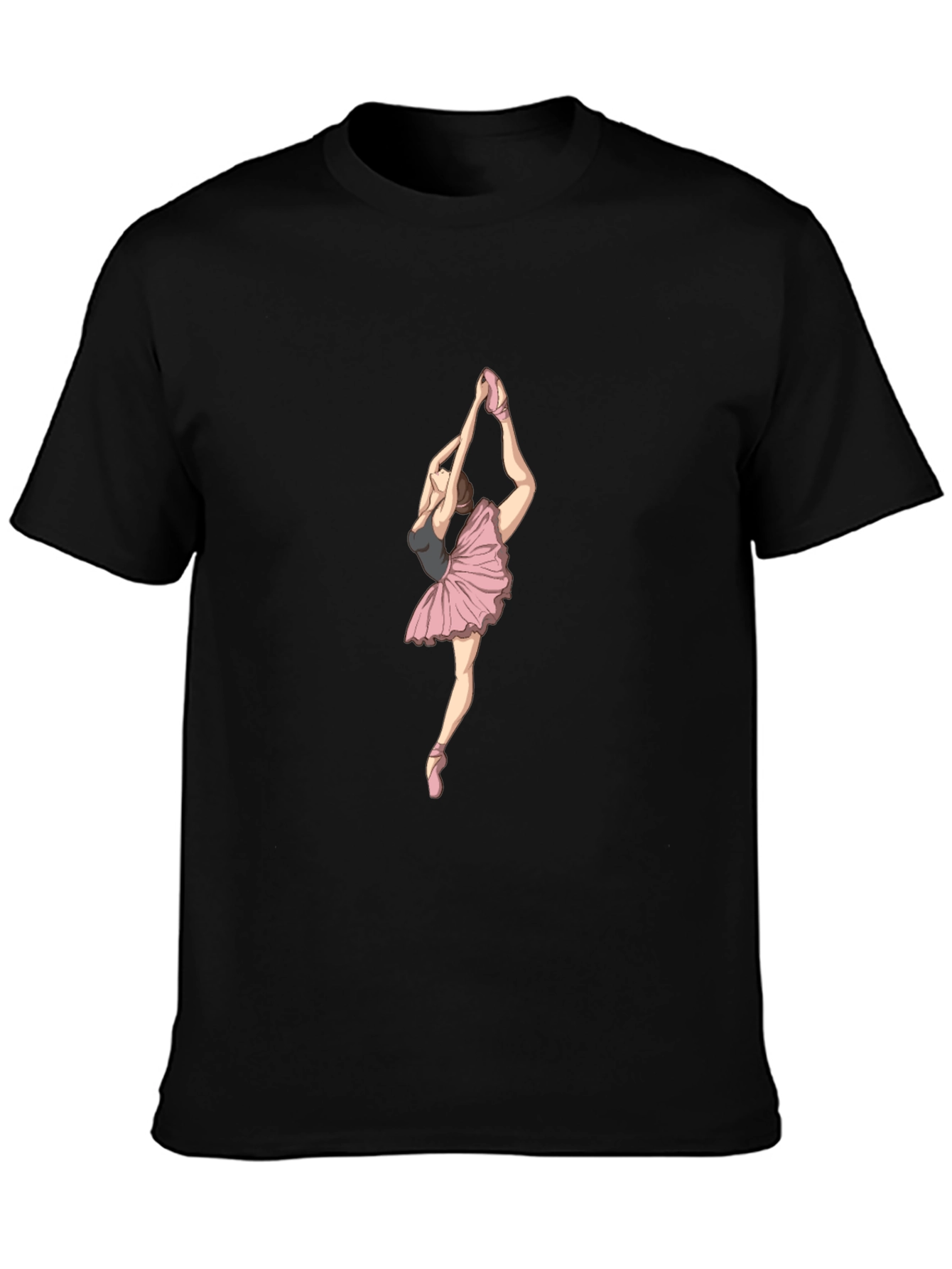 Ballerina Graphic Tee - Black Cotton T-Shirt