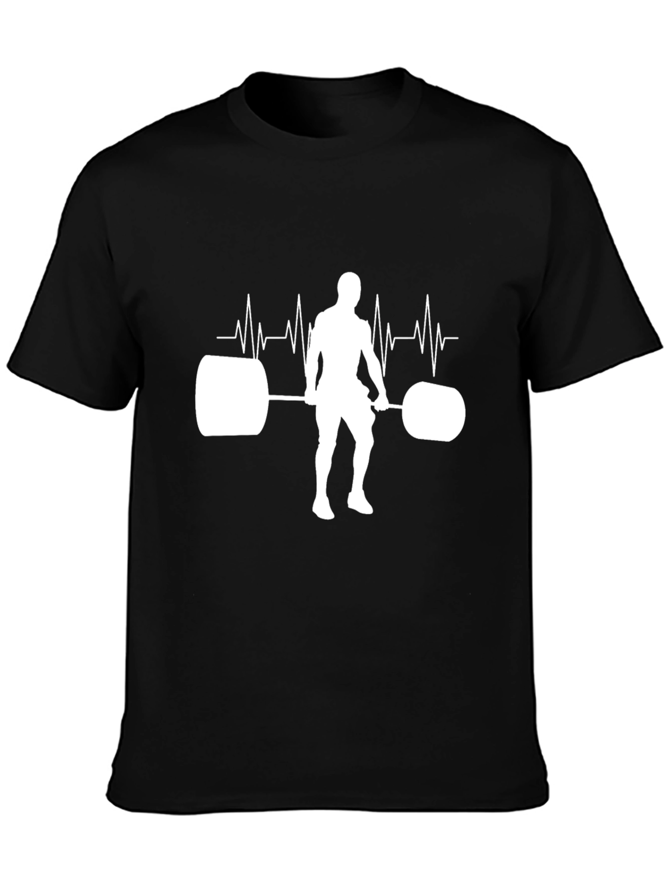 Weightlifter Heartbeat Graphic T-Shirt