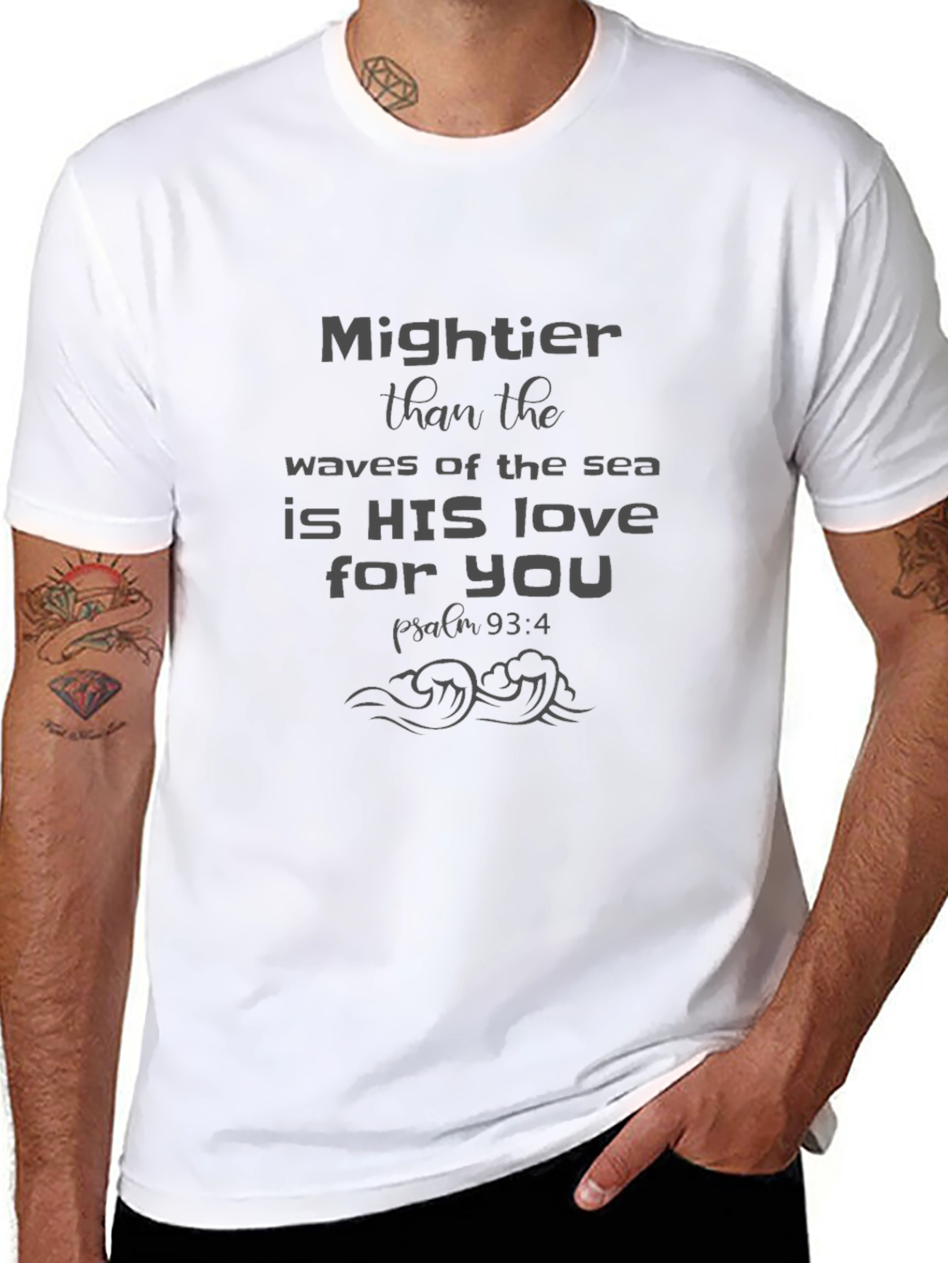 Mightier Than The Waves Mens T-Shirt