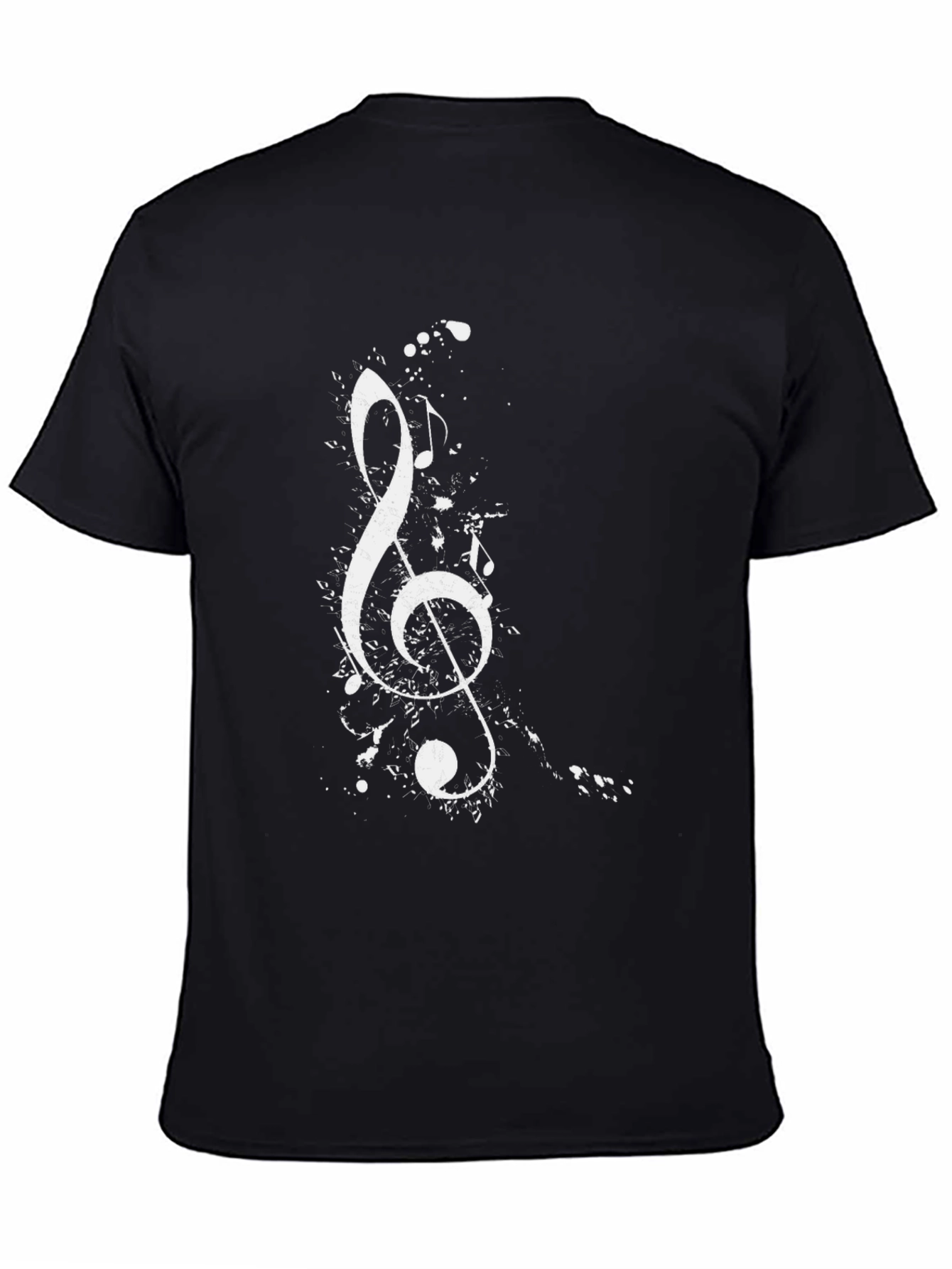Musical Clef Graphic T-Shirt - Classic Black