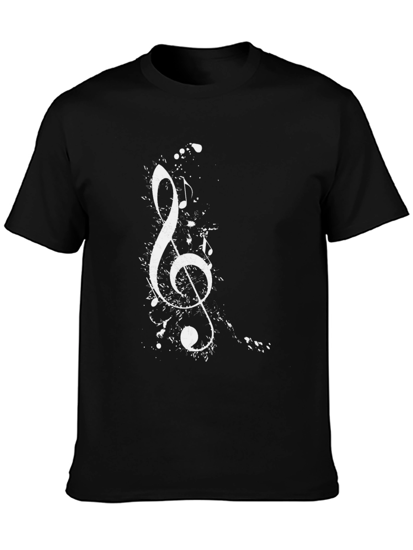 Musical Clef Graphic T-Shirt - Classic Black
