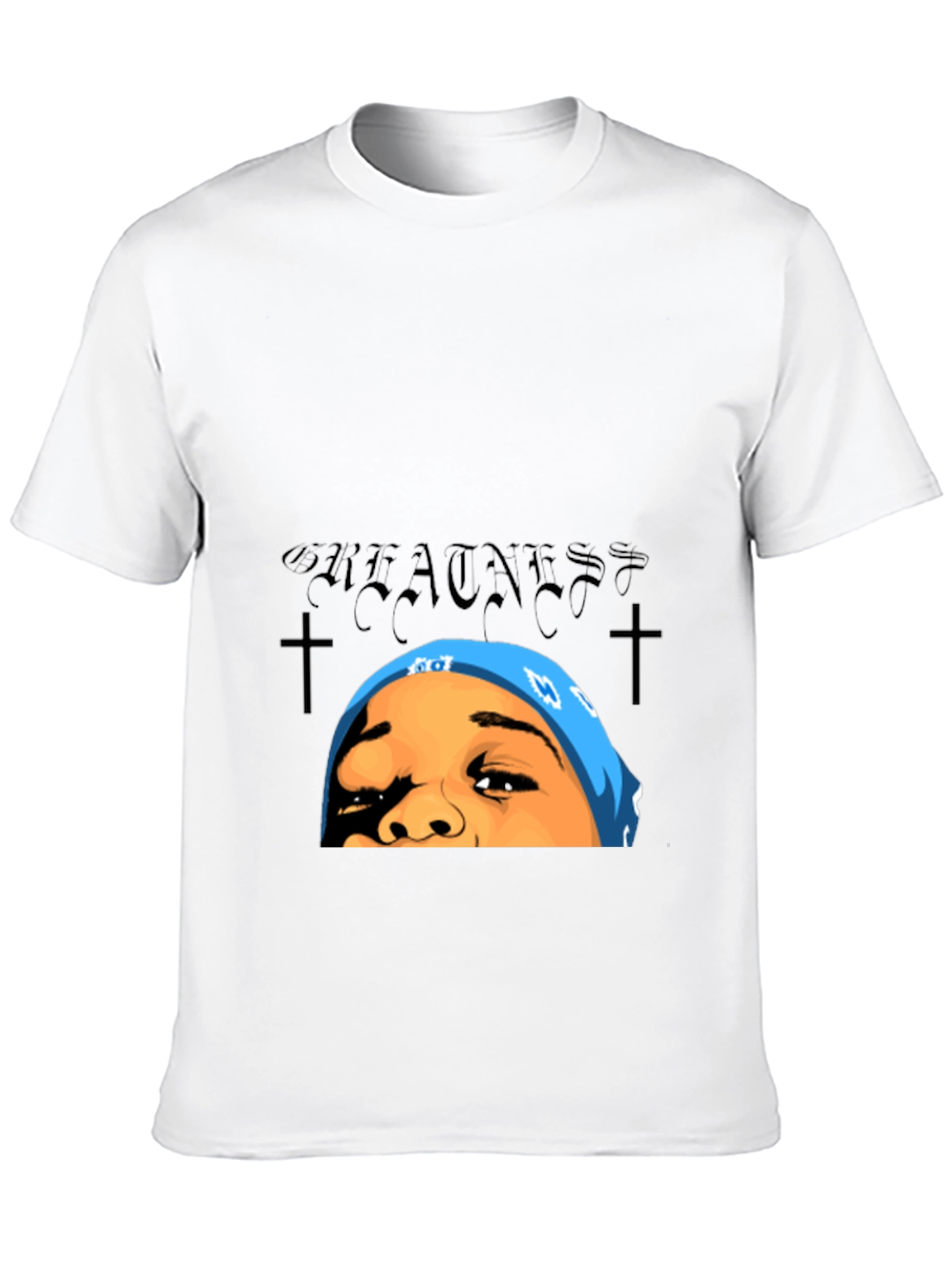 Greatness Graphic Tee - Black Cotton T-Shirt