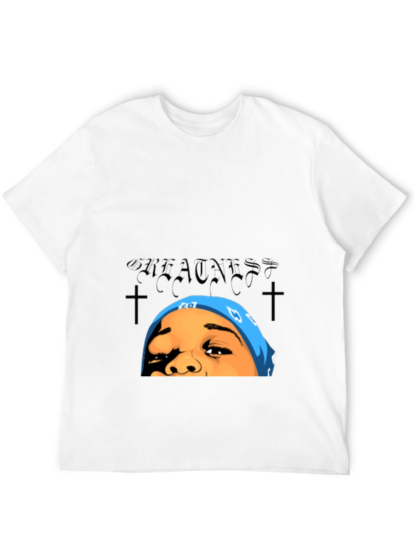 Greatness Graphic Tee - Black Cotton T-Shirt