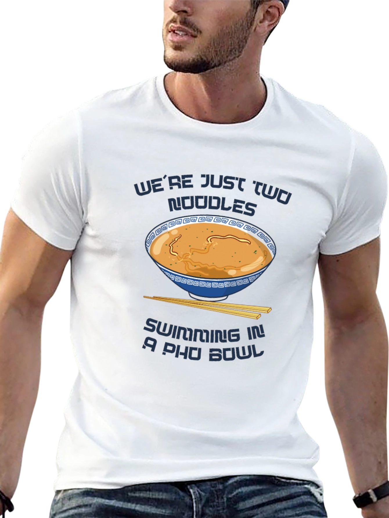 Funny Pho T-Shirt - Were Just Two Noodles