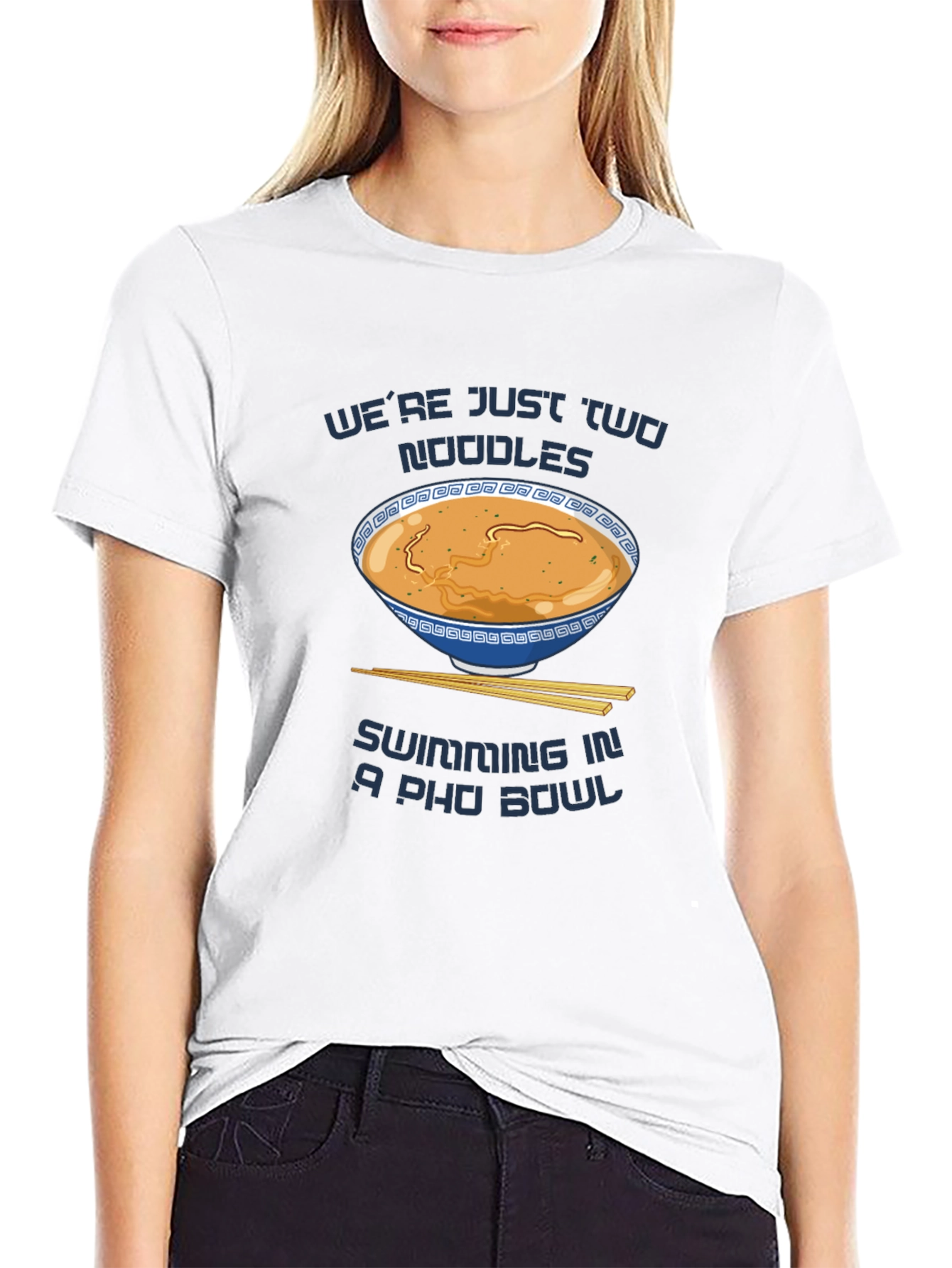 Funny Pho T-Shirt - Were Just Two Noodles