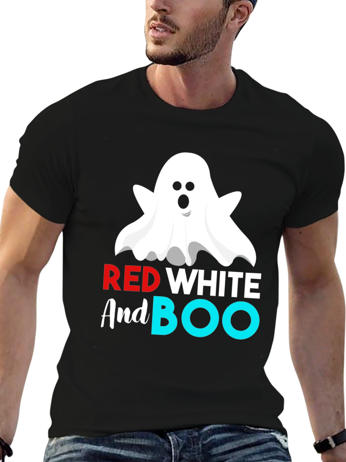 Red White And Boo Halloween T-Shirt