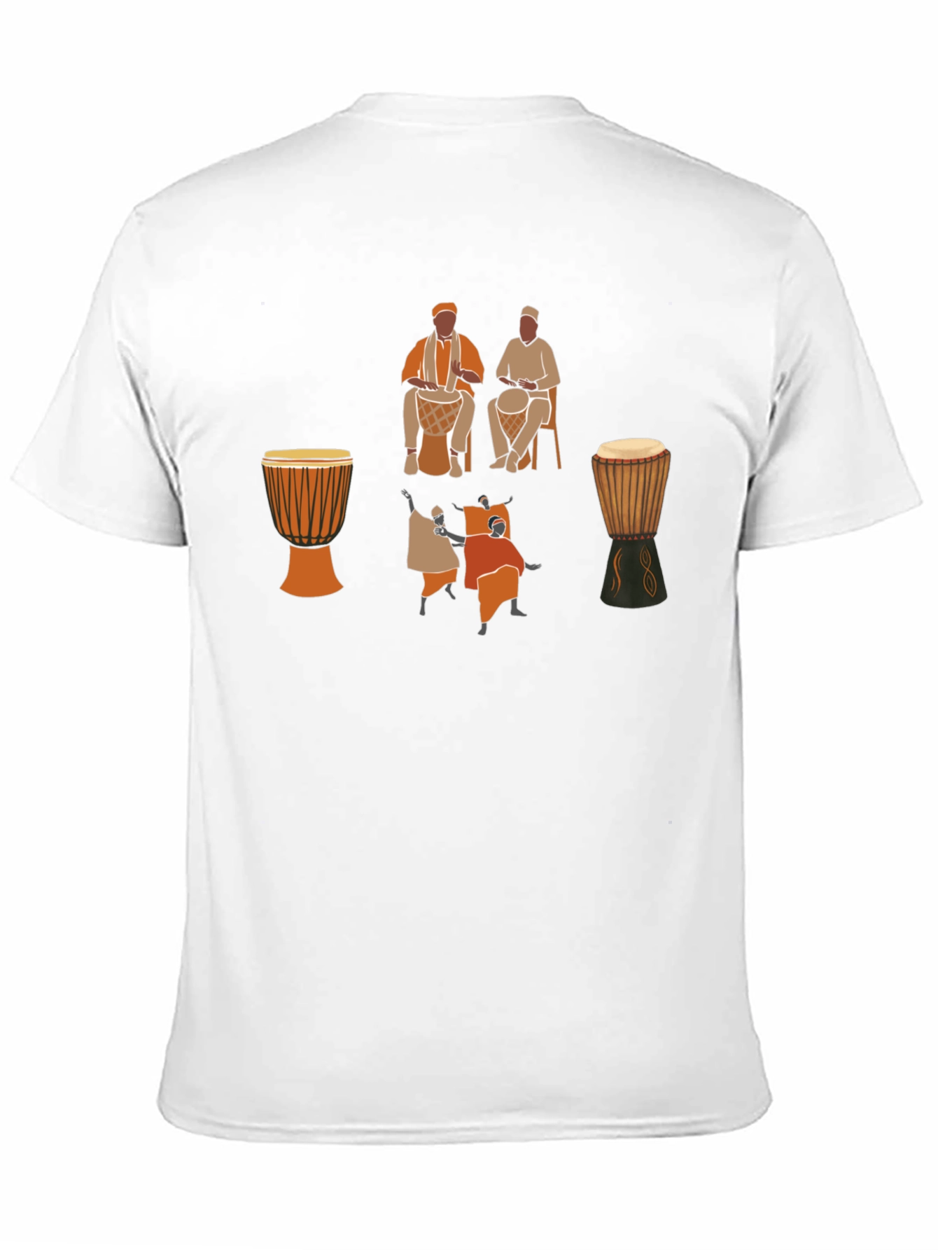 Djembe Drumming Graphic Tee - Black
