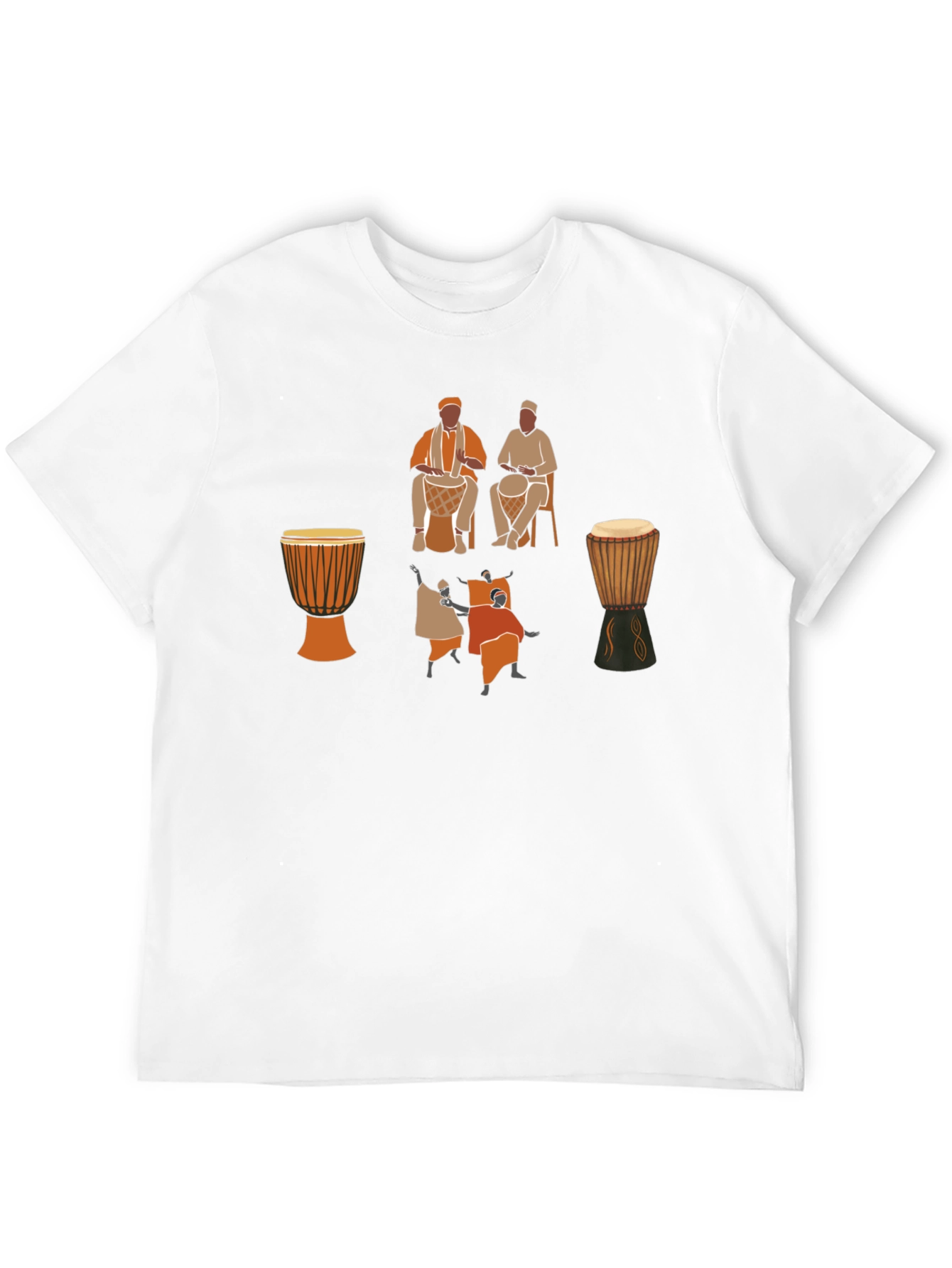 Djembe Drumming Graphic Tee - Black