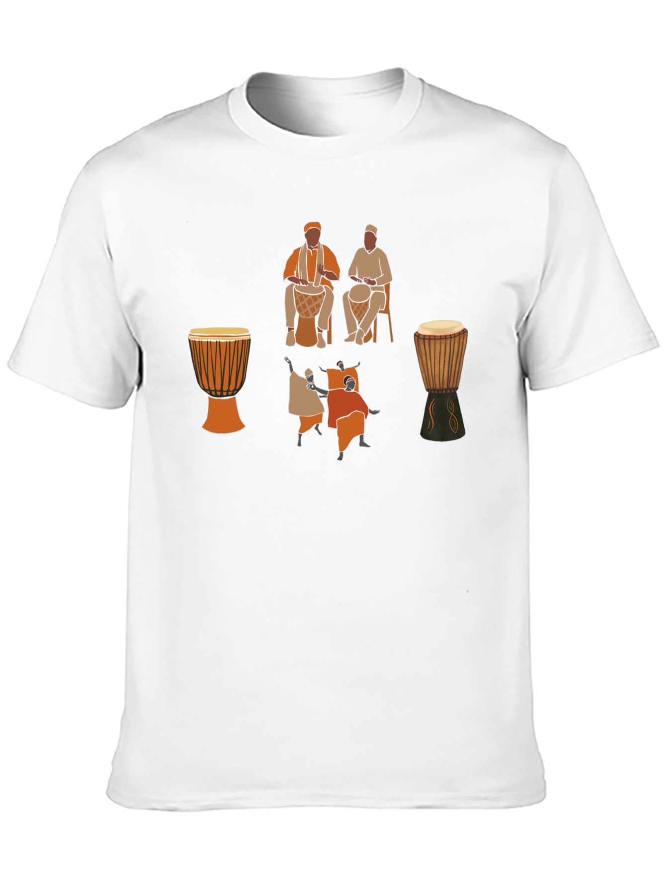 Djembe Drumming Graphic Tee - Black