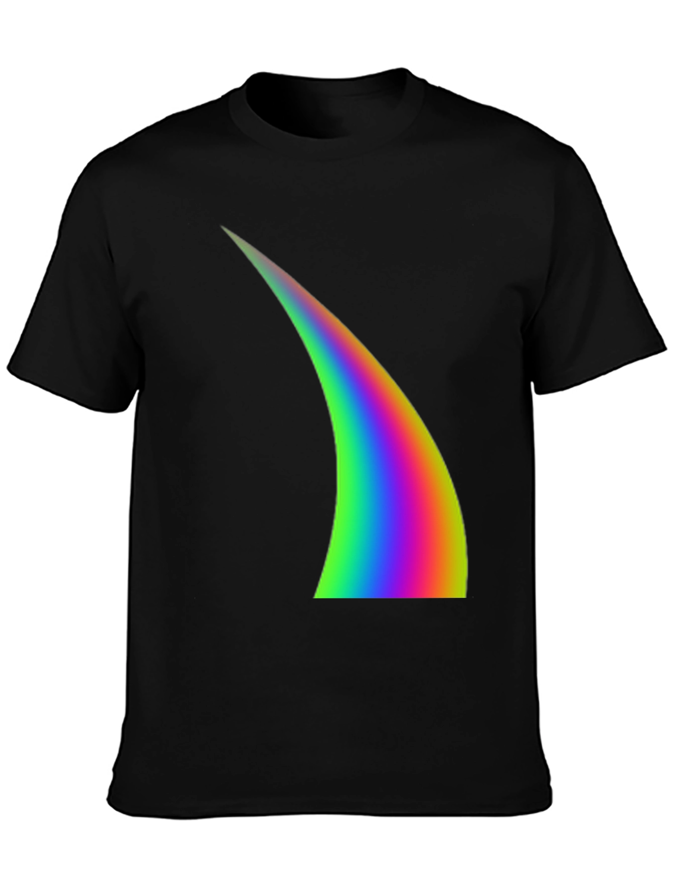 Rainbow Arc Graphic Black T-Shirt