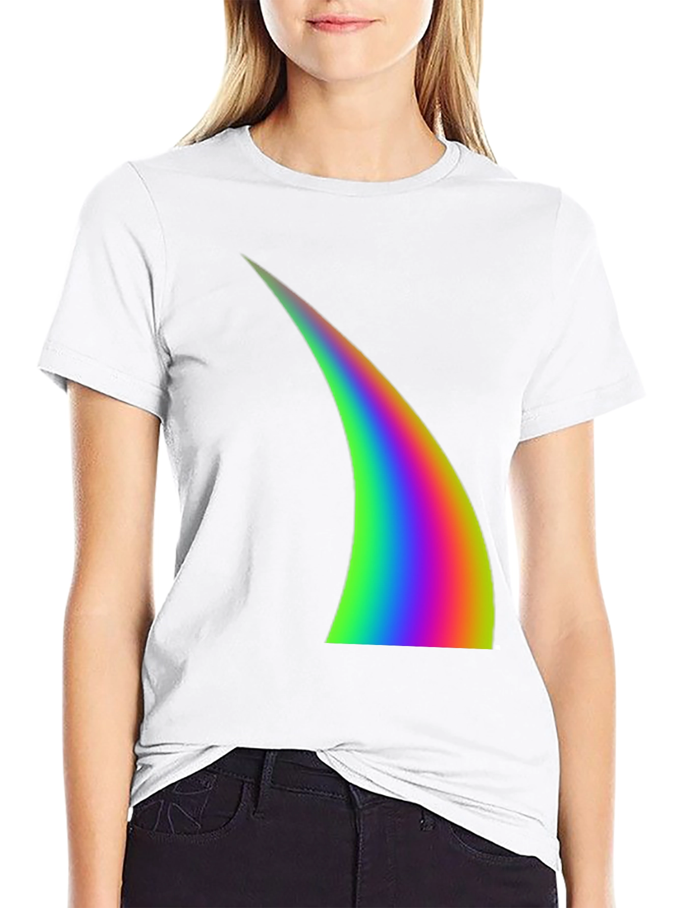 Rainbow Arc Graphic Black T-Shirt