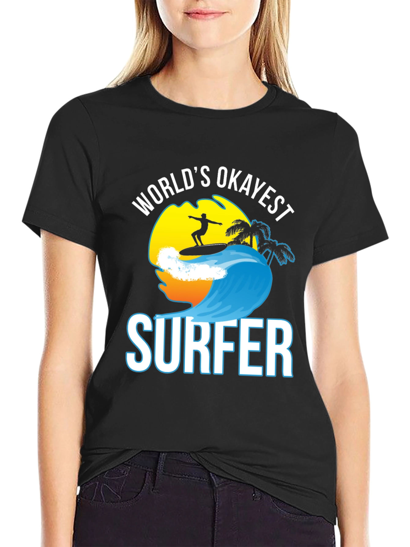 Worlds Okayest Surfer Graphic T-Shirt