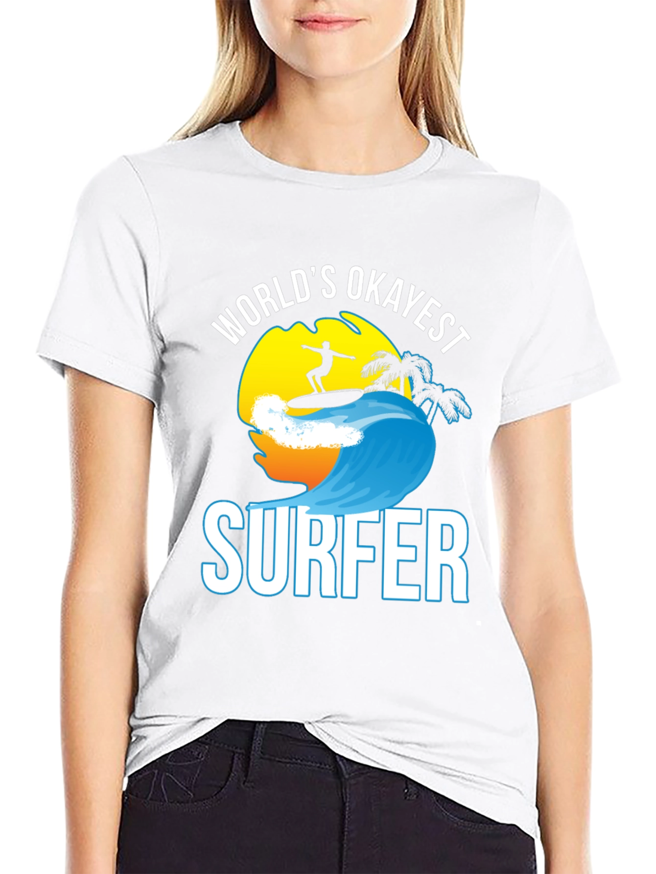 Worlds Okayest Surfer Graphic T-Shirt
