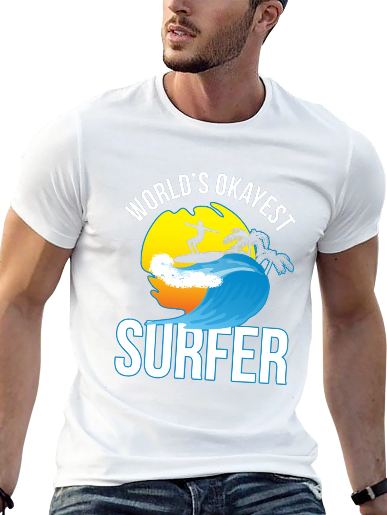 Worlds Okayest Surfer Graphic T-Shirt