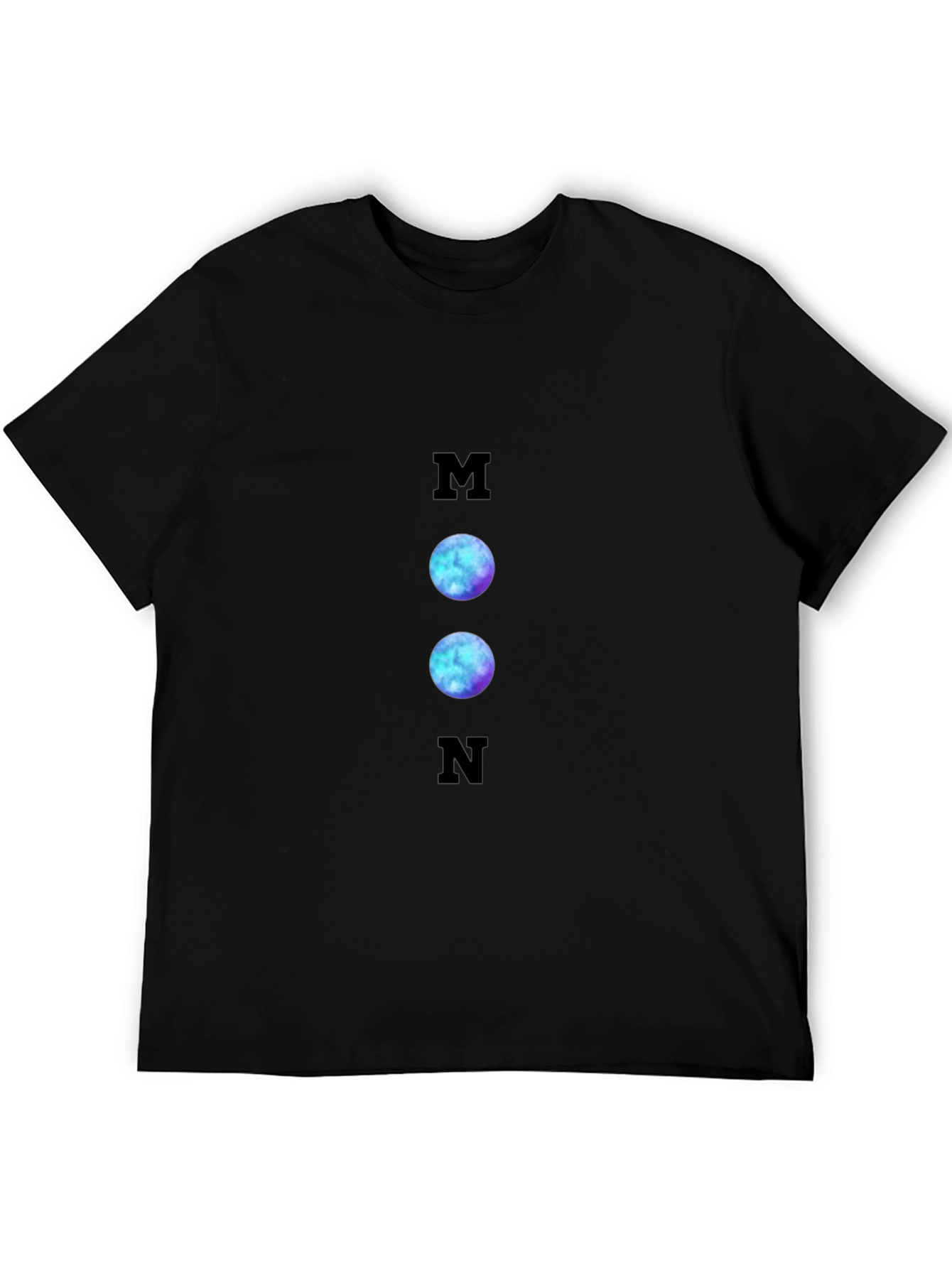 Cosmic Moon Graphic T-Shirt - Black