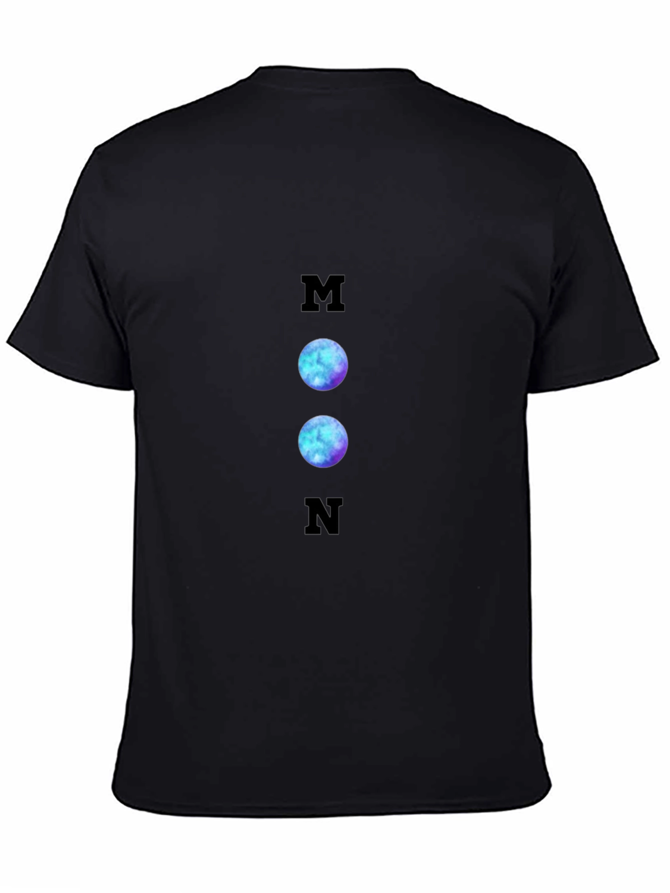 Cosmic Moon Graphic T-Shirt - Black