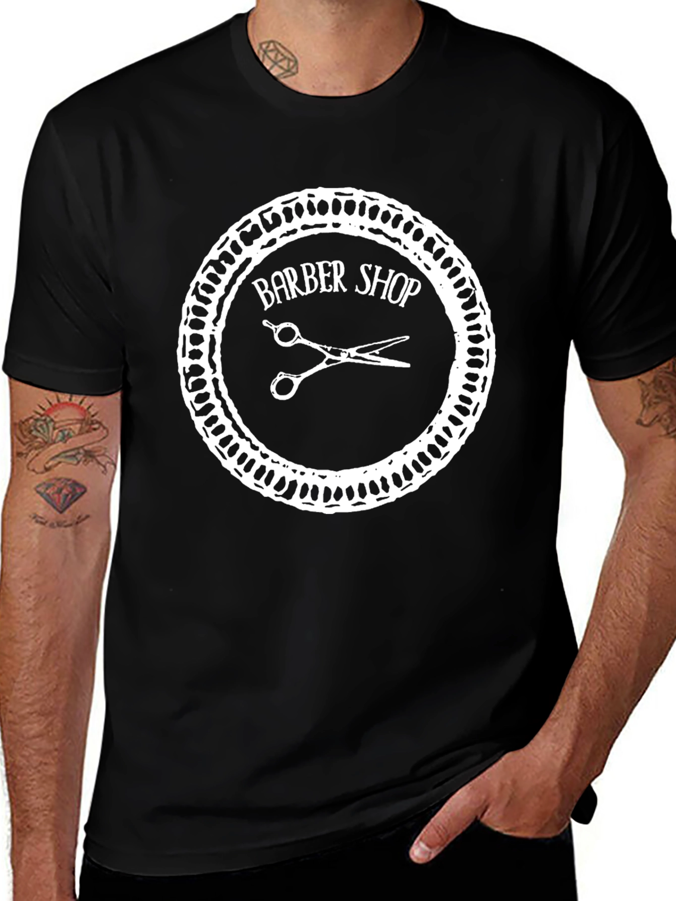 Barber Shop T-Shirt - Black Graphic Tee