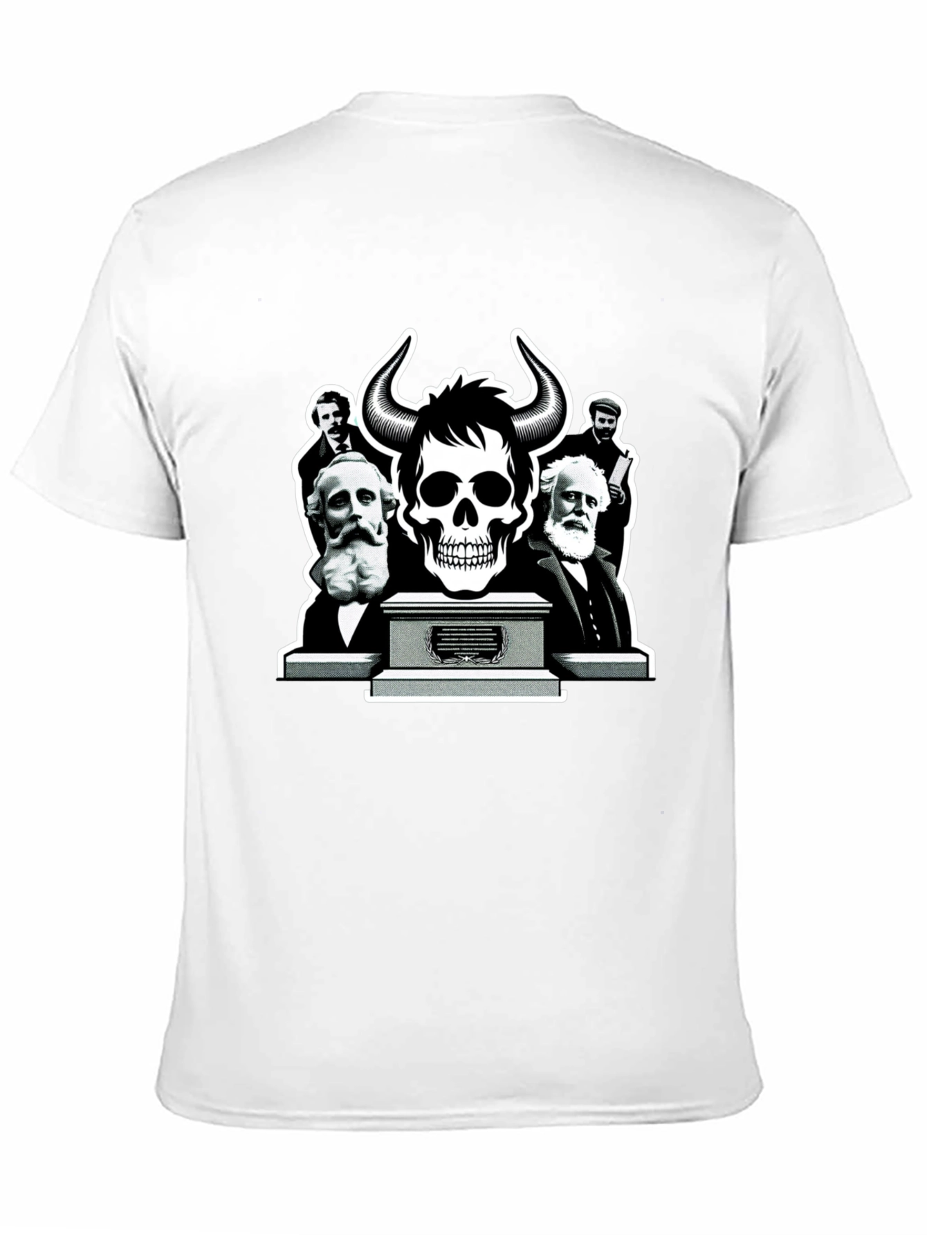 Skull & Thinkers Graphic Tee - Black