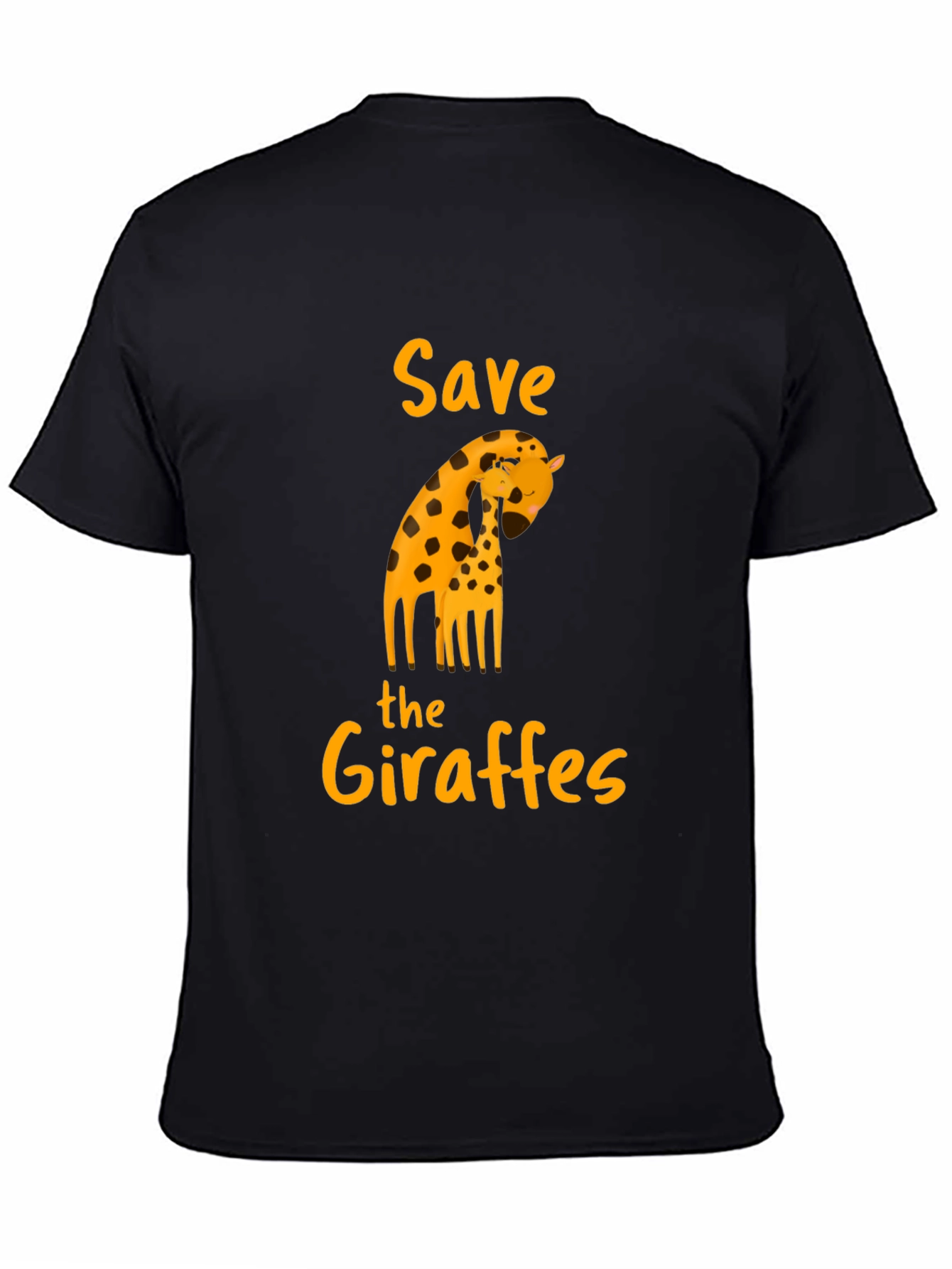 Save the Giraffes Black T-Shirt - Animal Lover Apparel