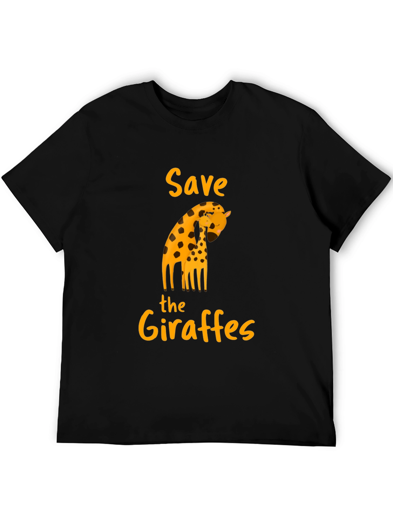 Save the Giraffes Black T-Shirt - Animal Lover Apparel