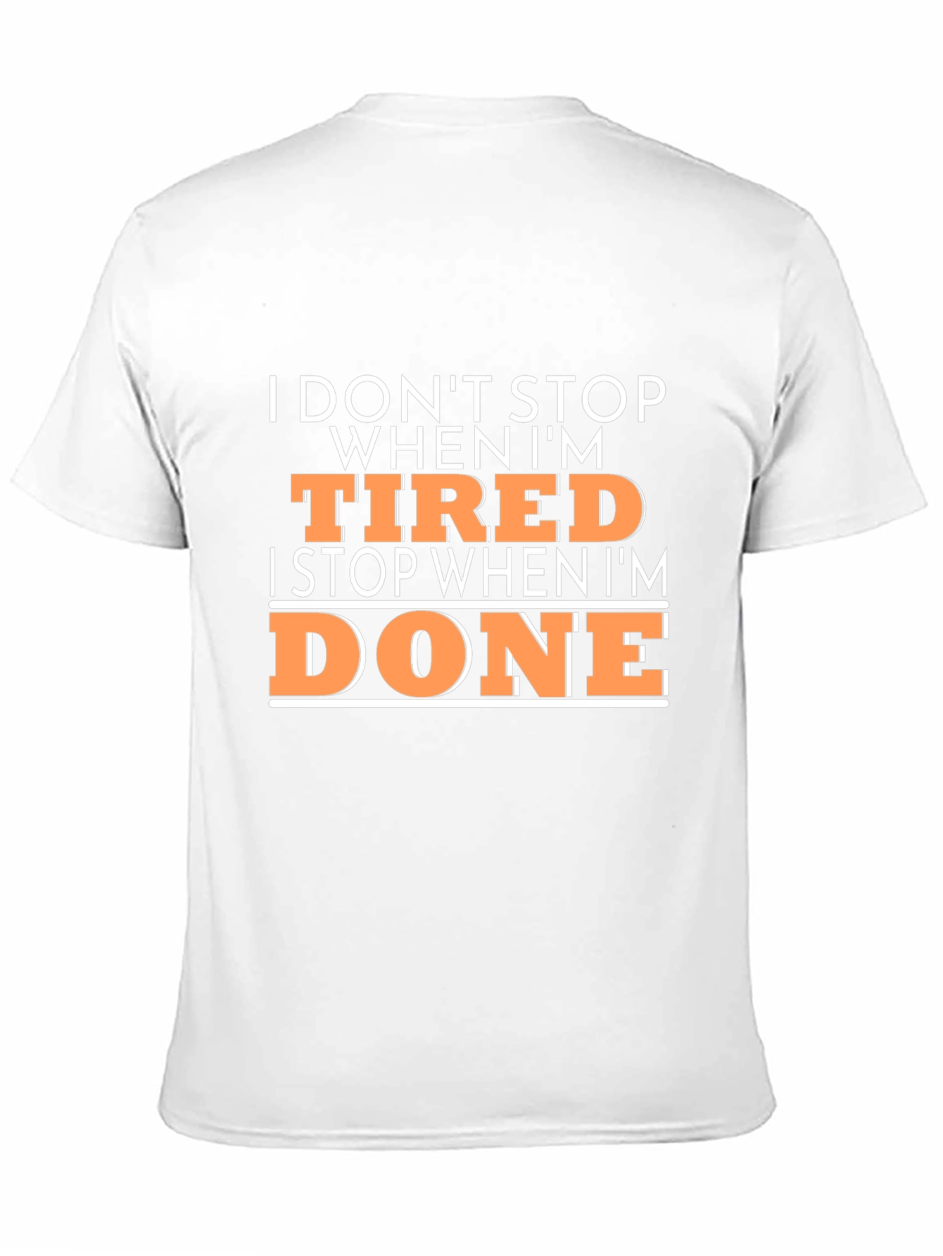 Motivational Mens Black T-Shirt - Dont Stop When Tired