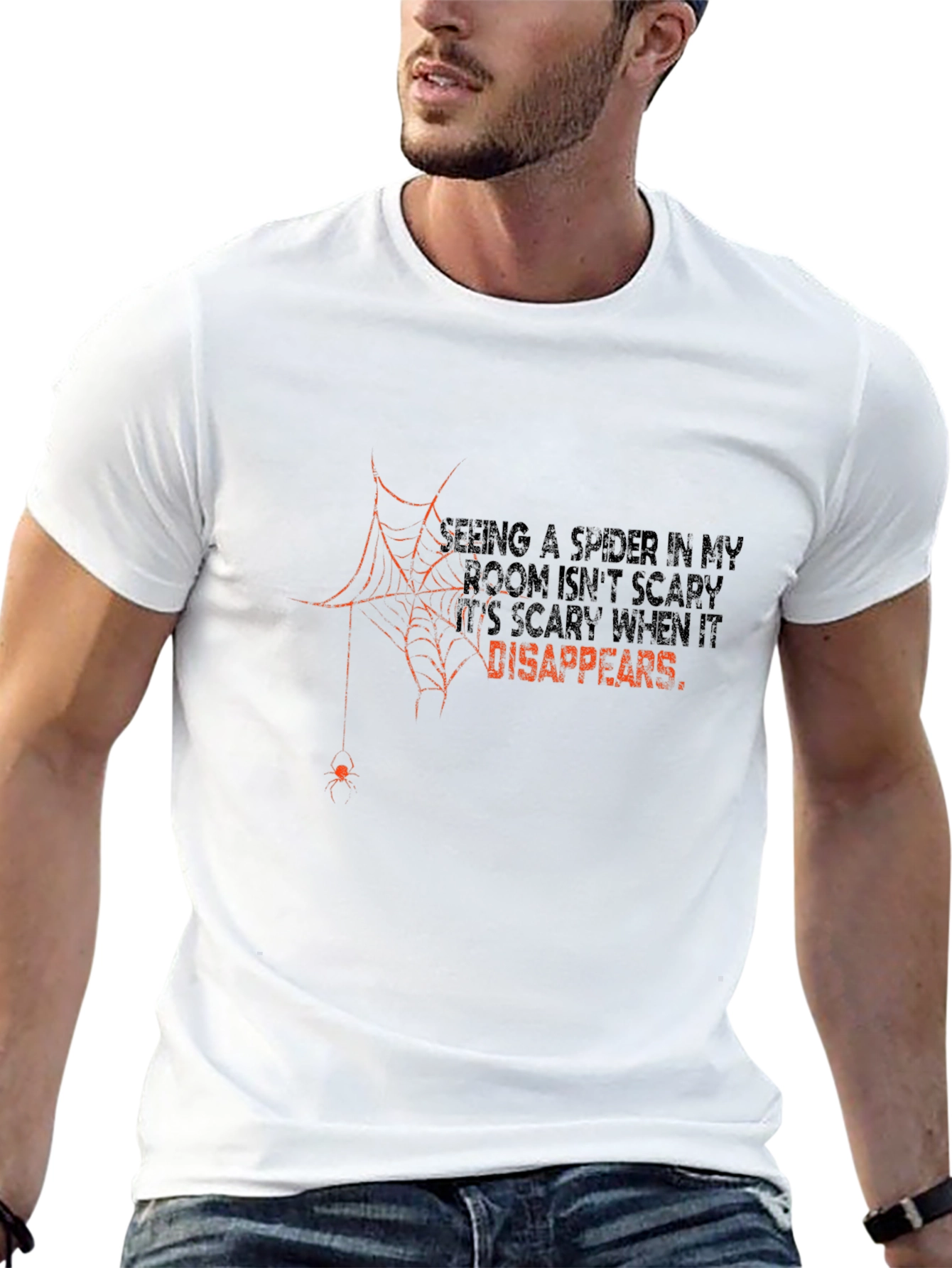 Spider Disappears Mens Graphic Tee