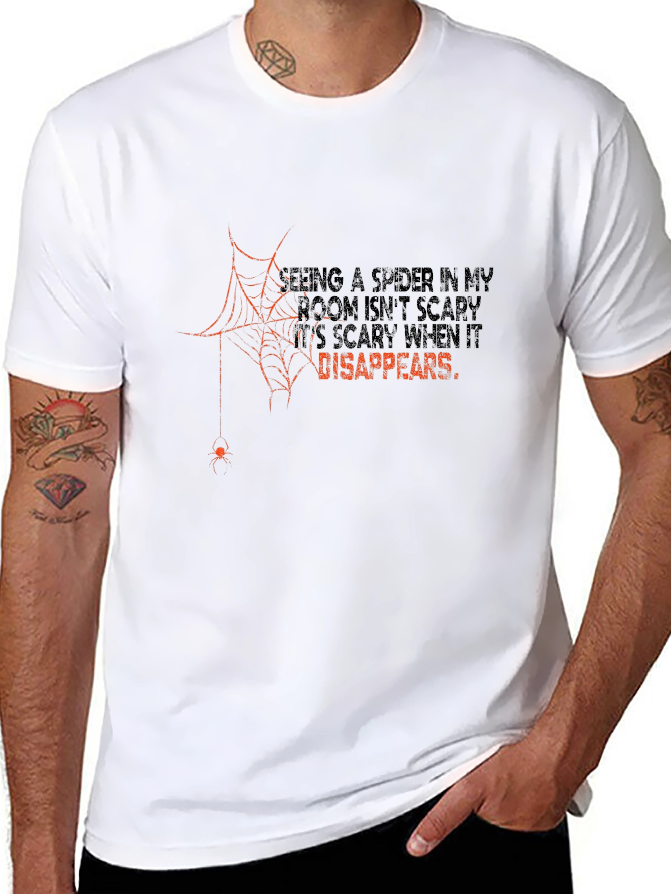 Spider Disappears Mens Graphic Tee