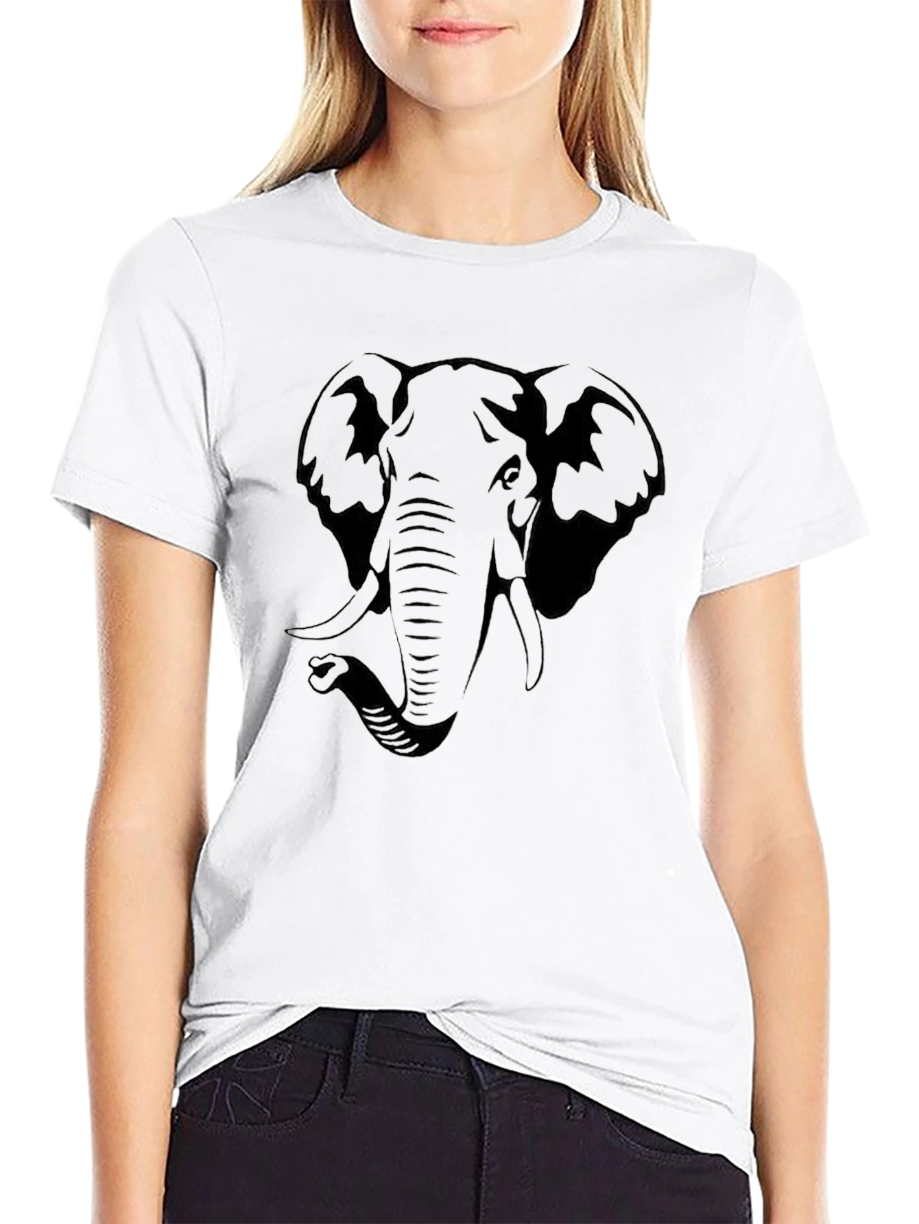 Elephant Graphic T-Shirt - Black