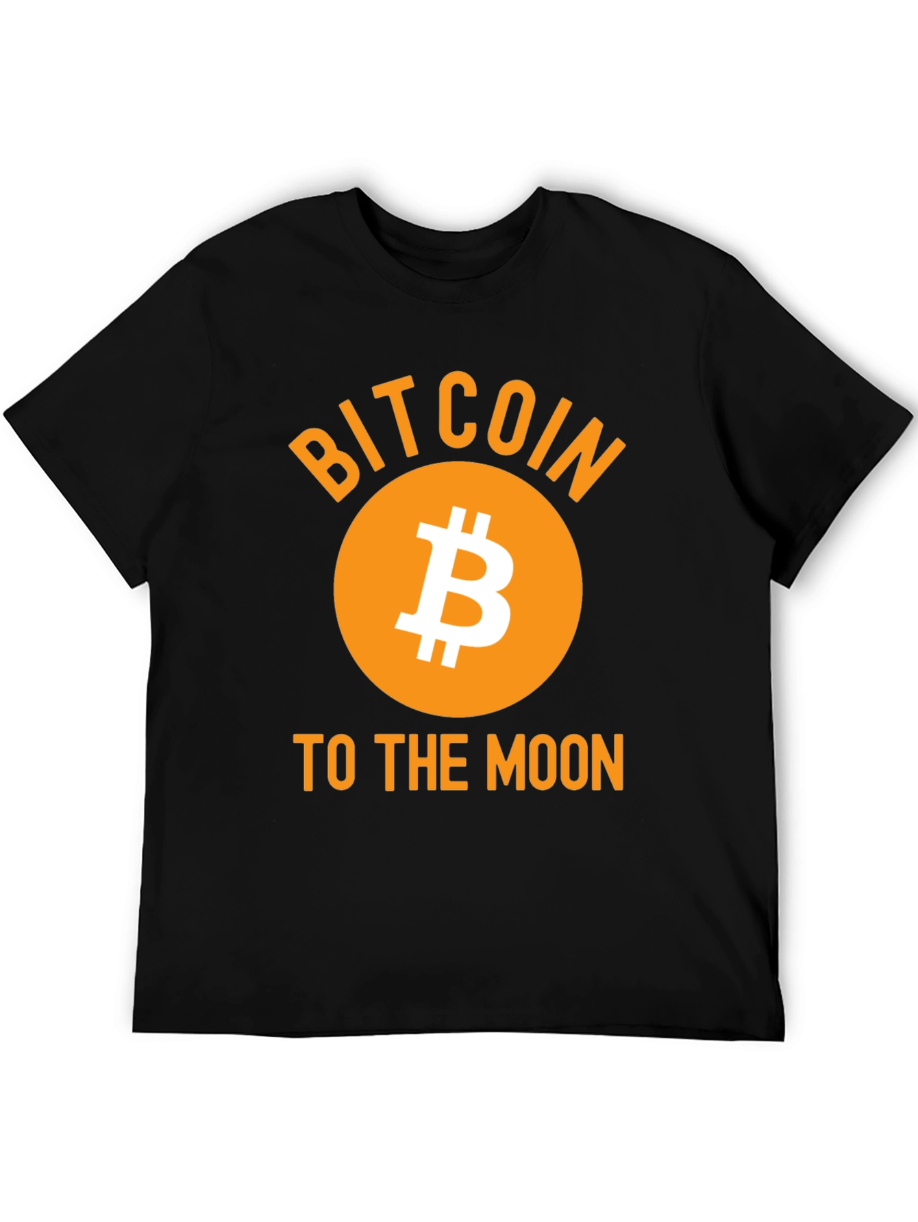 Bitcoin to the Moon Black Graphic Tee
