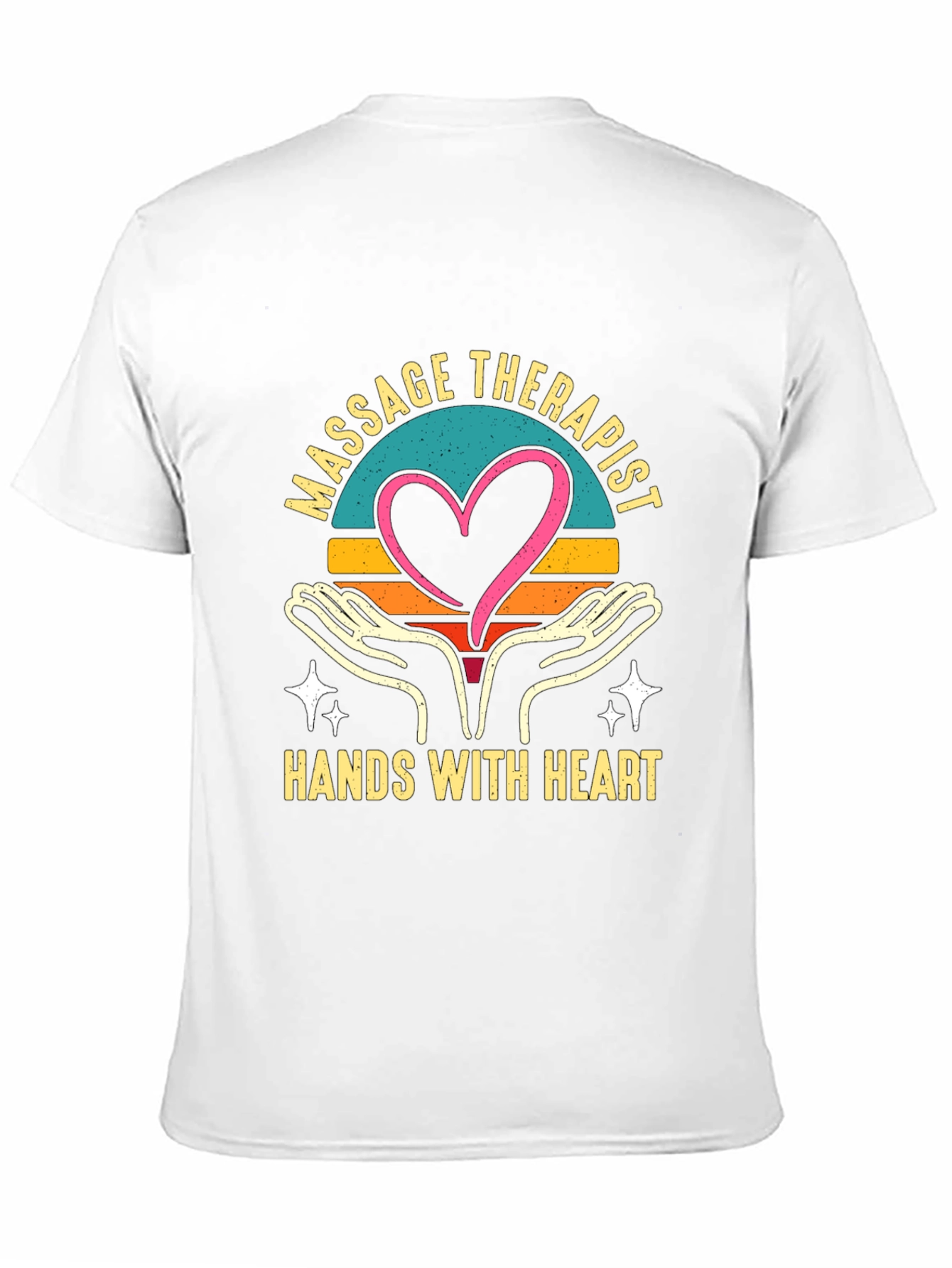 Massage Therapist Heart Hands Graphic T-Shirt