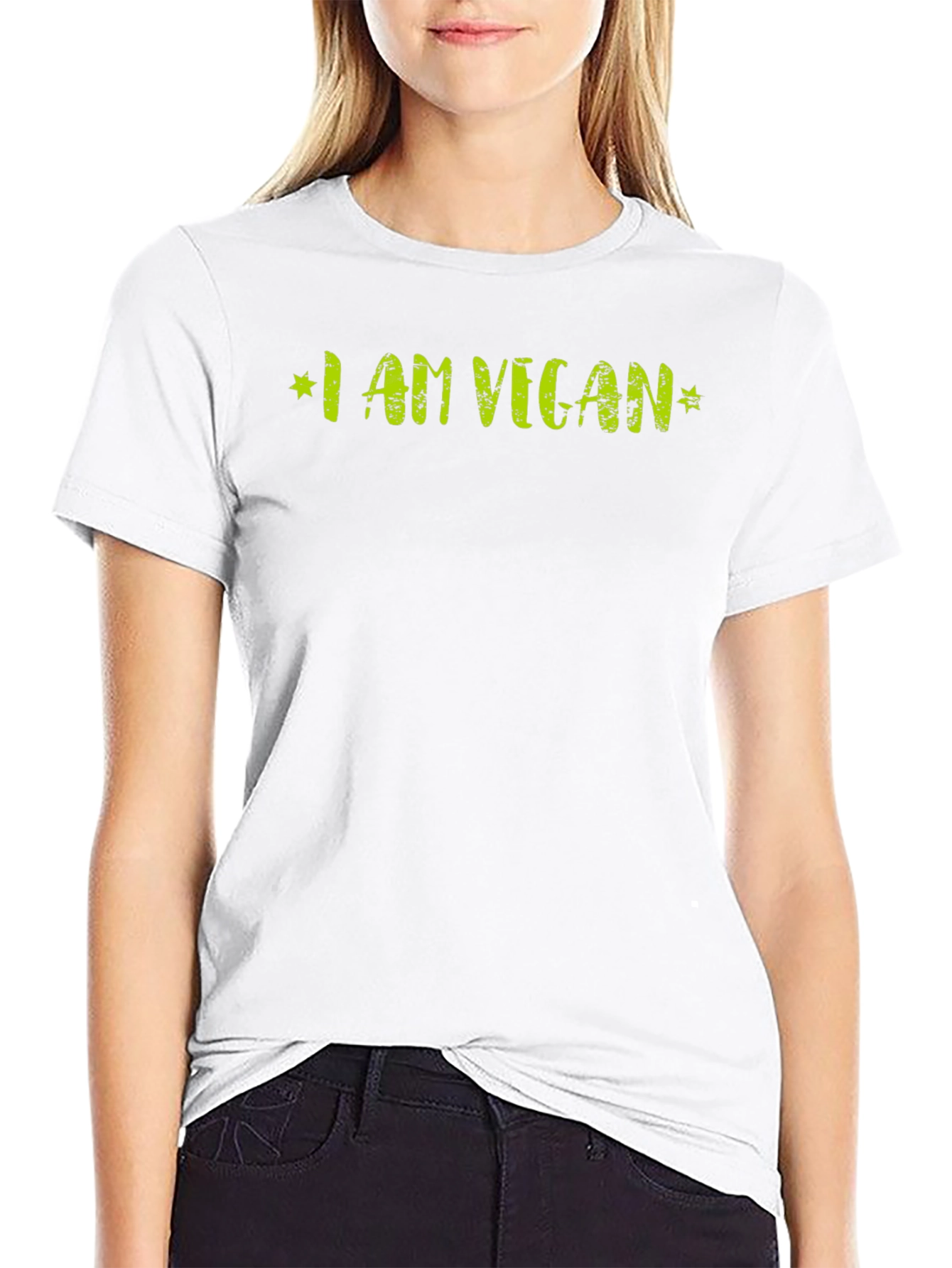 I AM VEGAN Graphic Tee - Stylish Vegetarian Shirt
