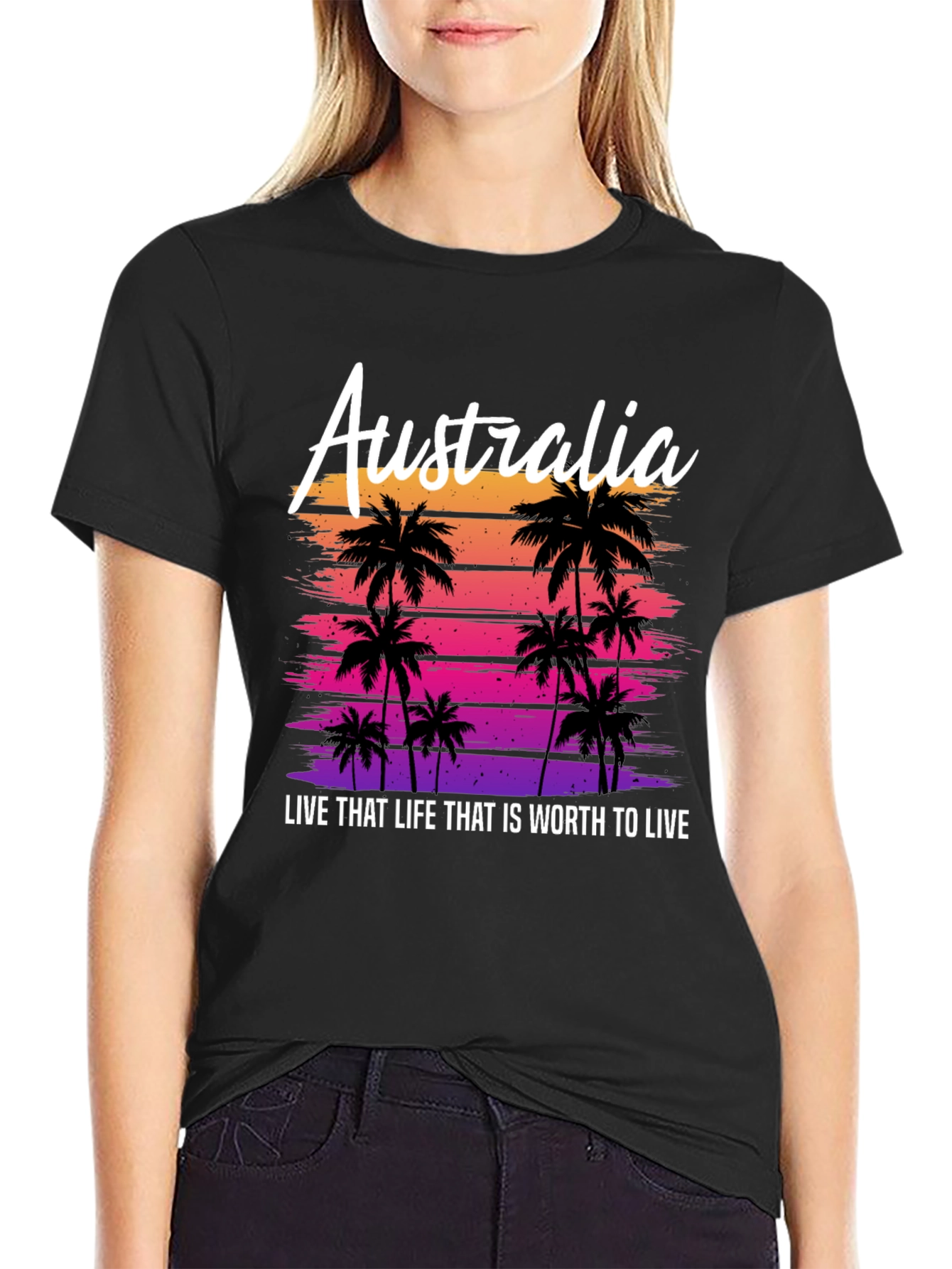 Australia Palm Tree Graphic Tee