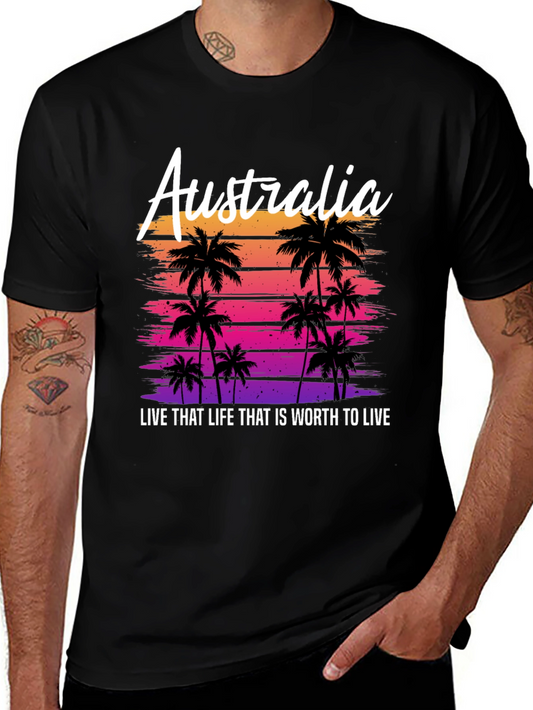 Australia Palm Tree Graphic Tee