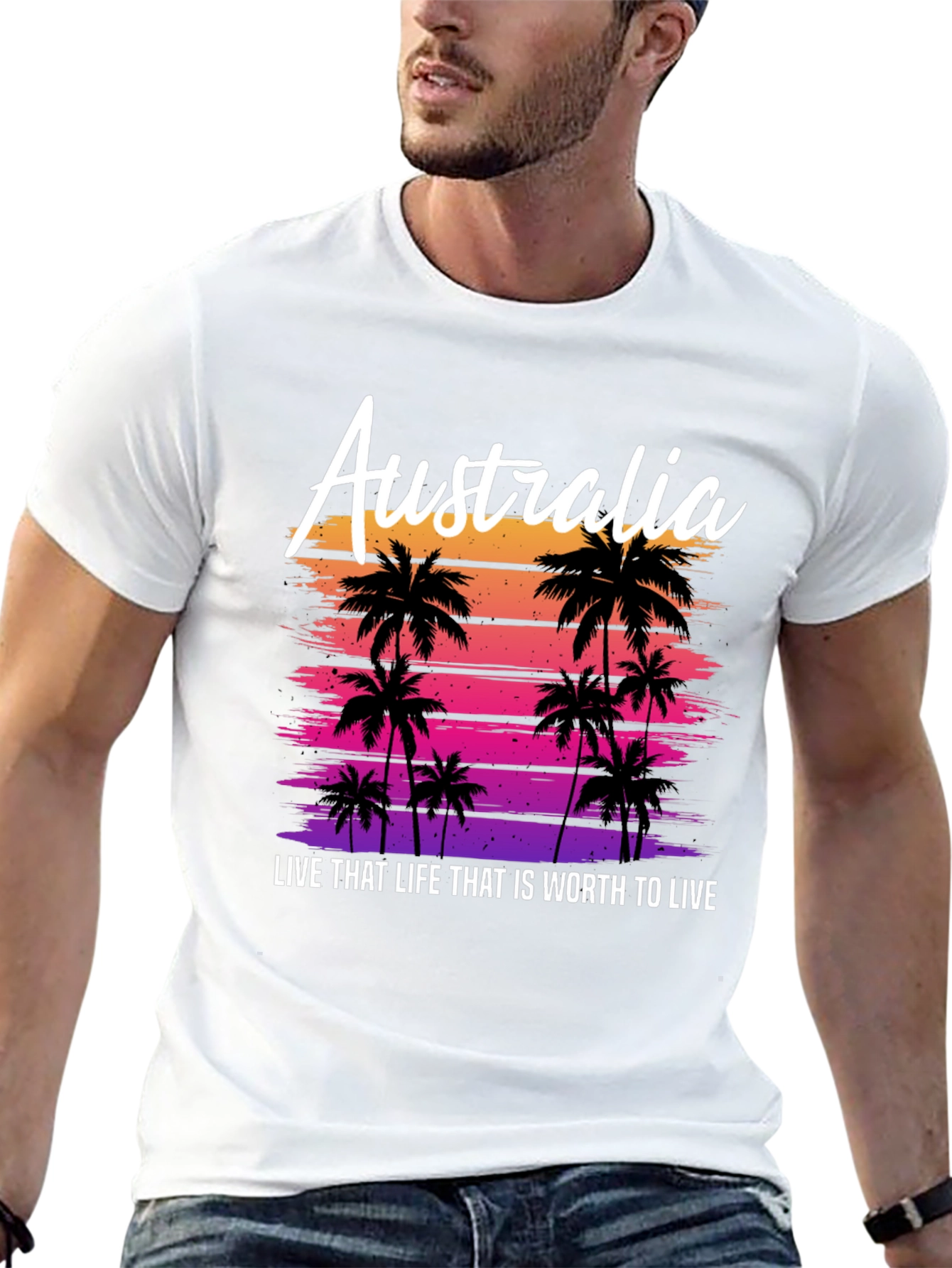 Australia Palm Tree Graphic Tee