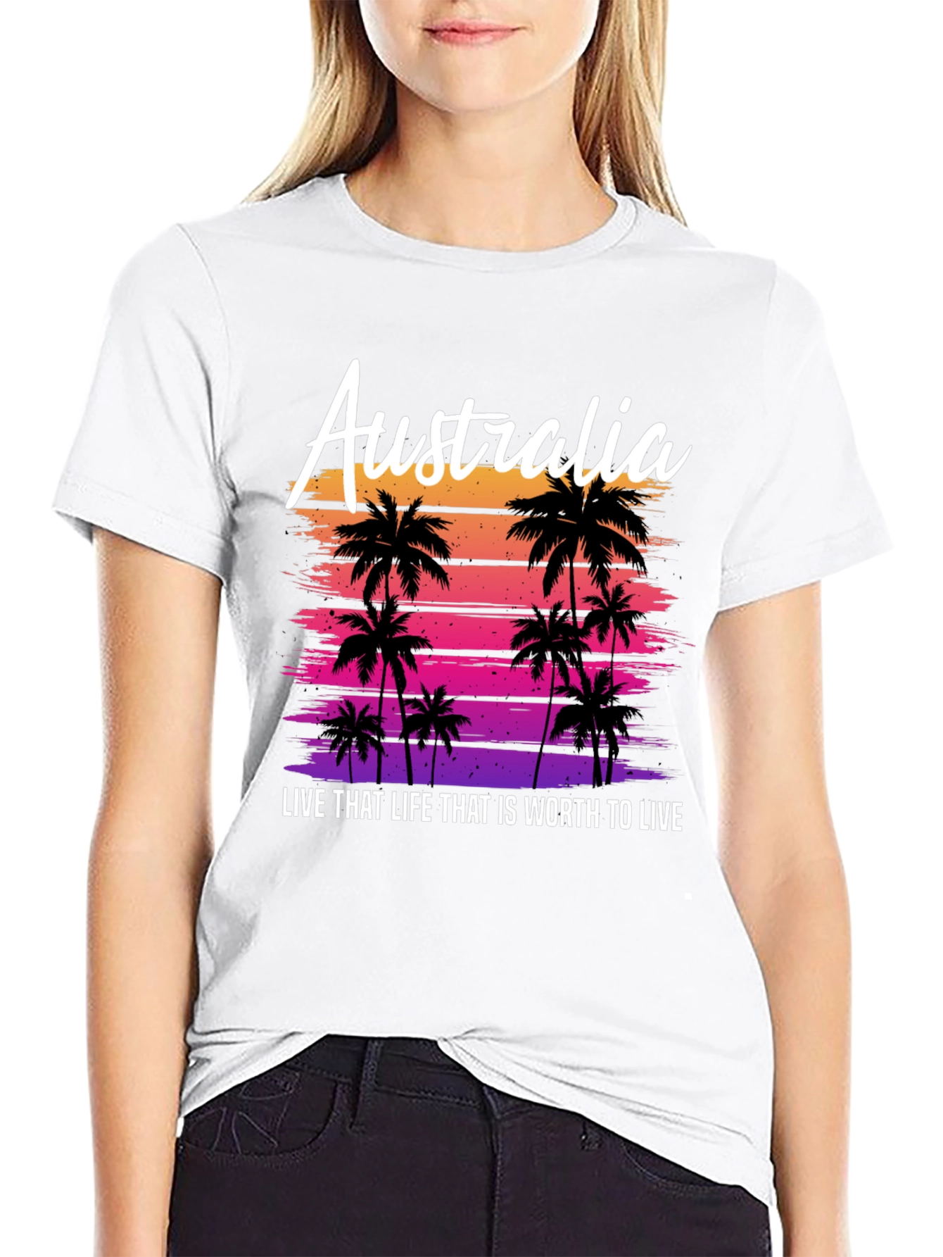 Australia Palm Tree Graphic Tee