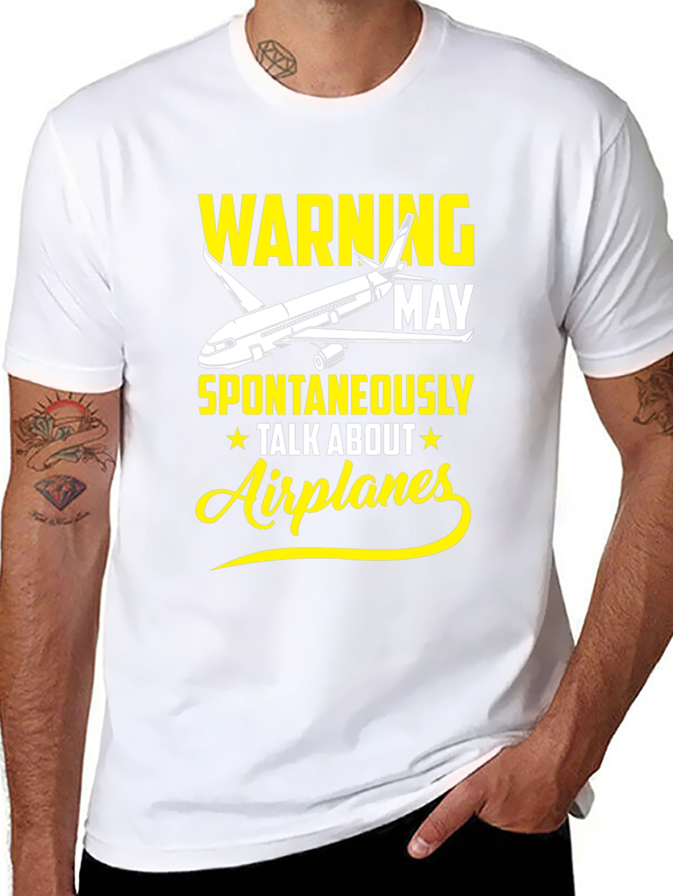 Warning May Spontaneously Talk About Airplanes T-Shirt