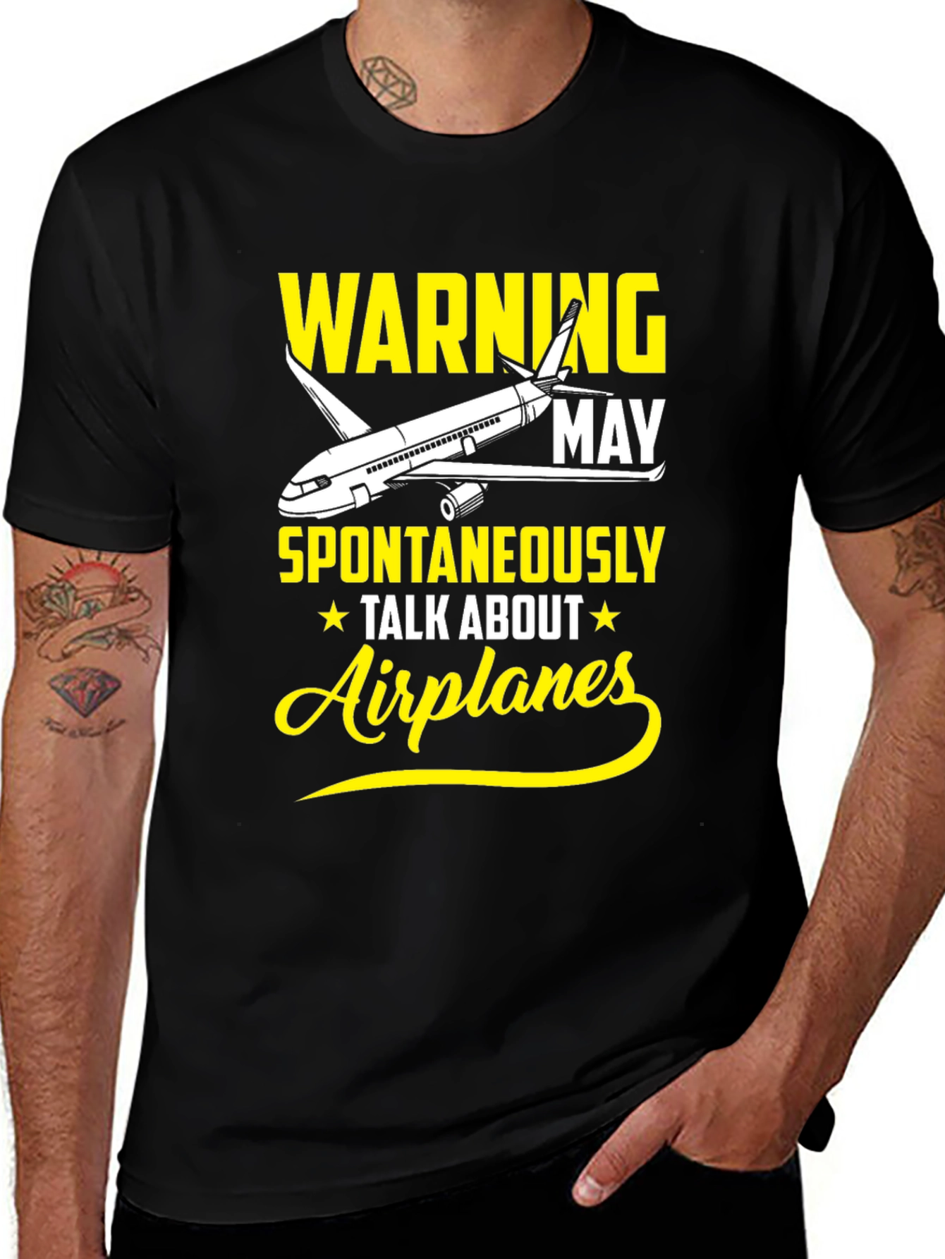 Warning May Spontaneously Talk About Airplanes T-Shirt