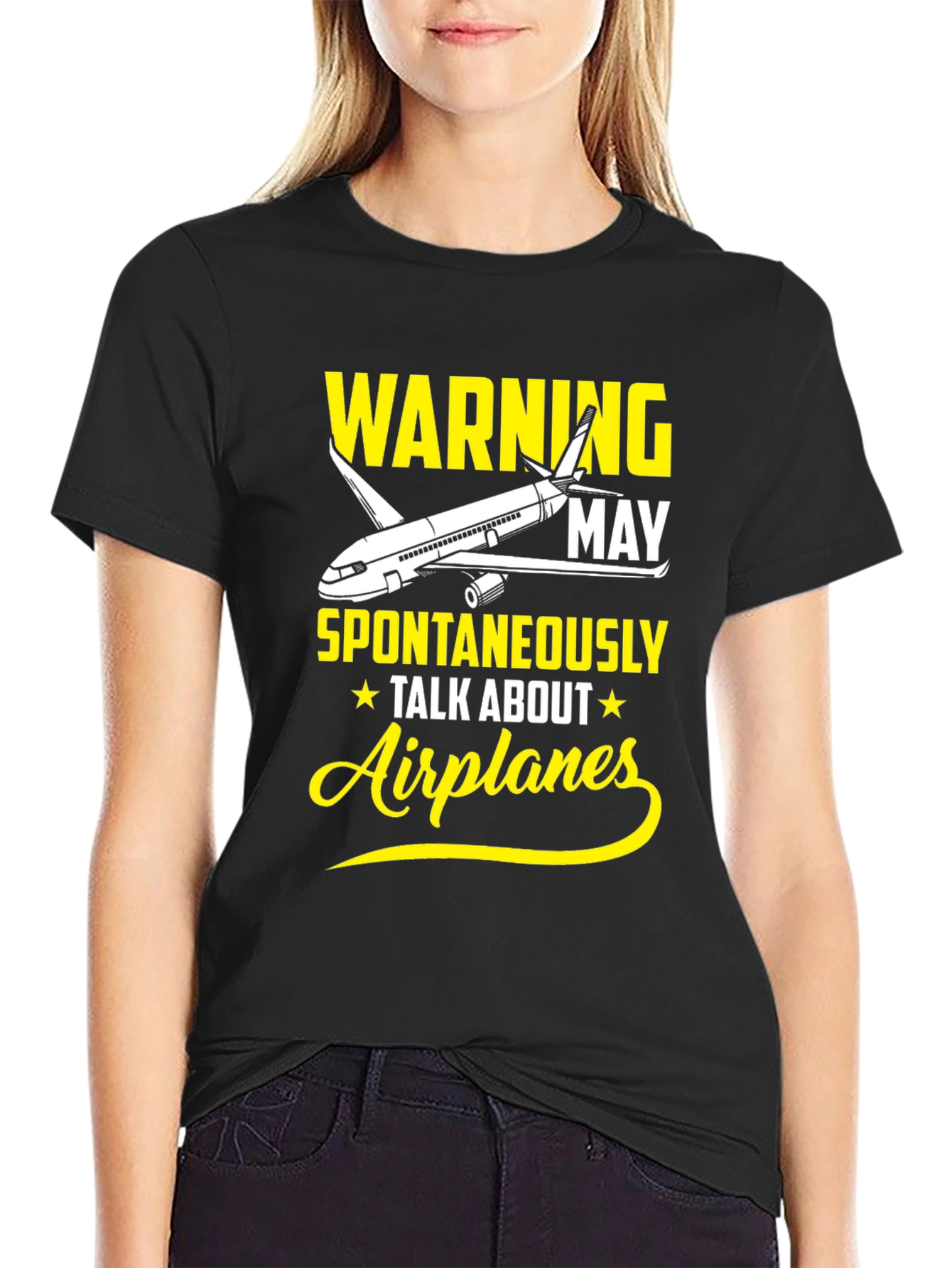 Warning May Spontaneously Talk About Airplanes T-Shirt