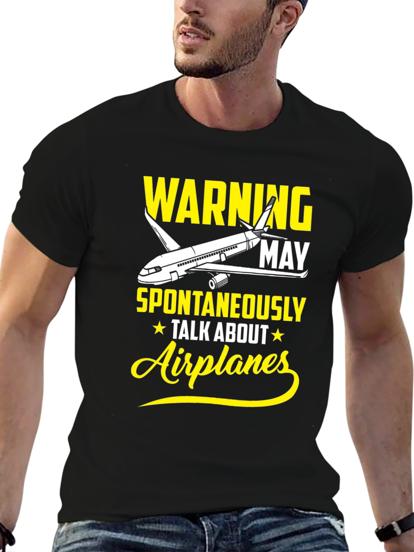 Warning May Spontaneously Talk About Airplanes T-Shirt